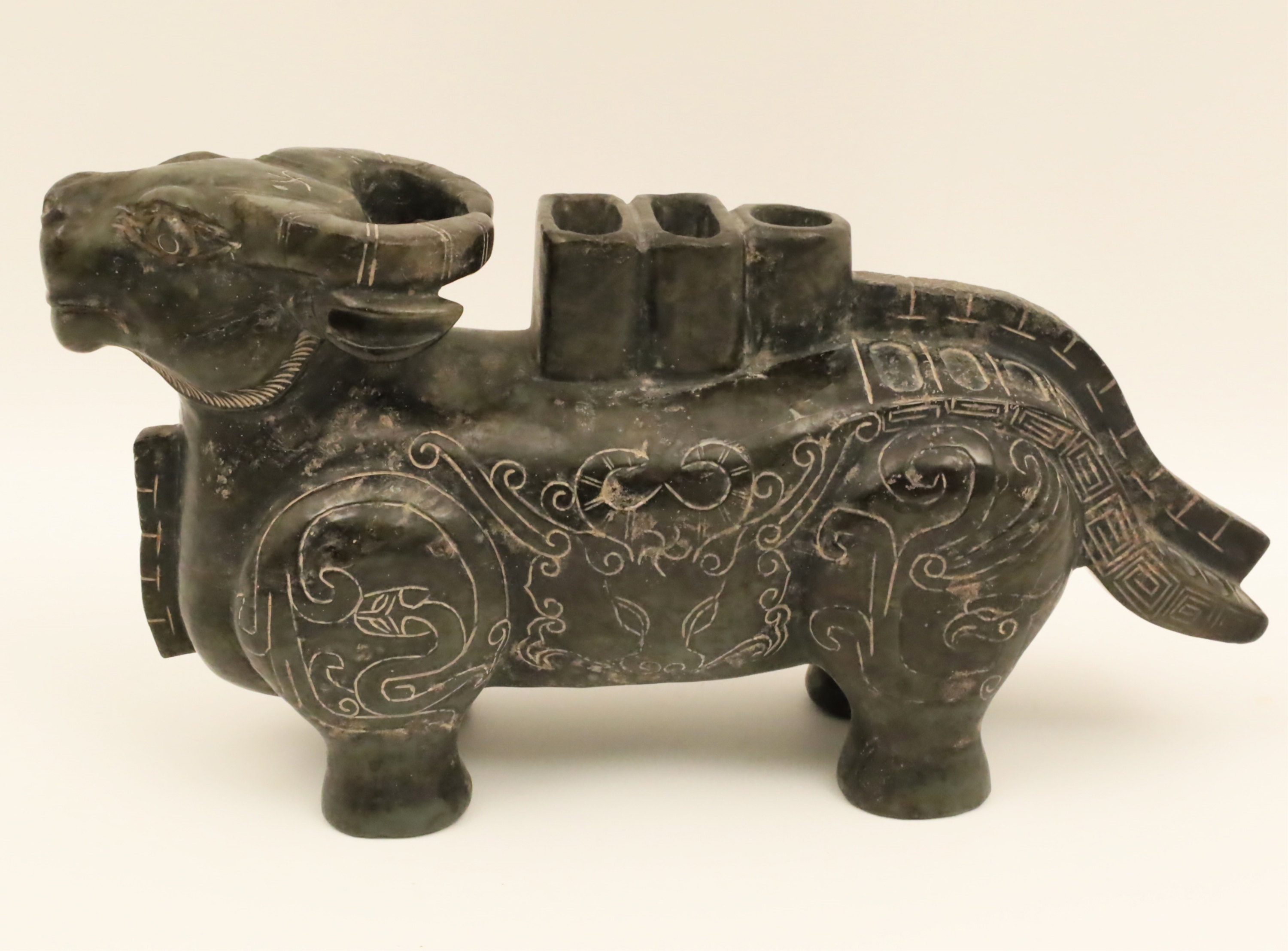 CHINESE CARVED STONE WATER BUFFALO