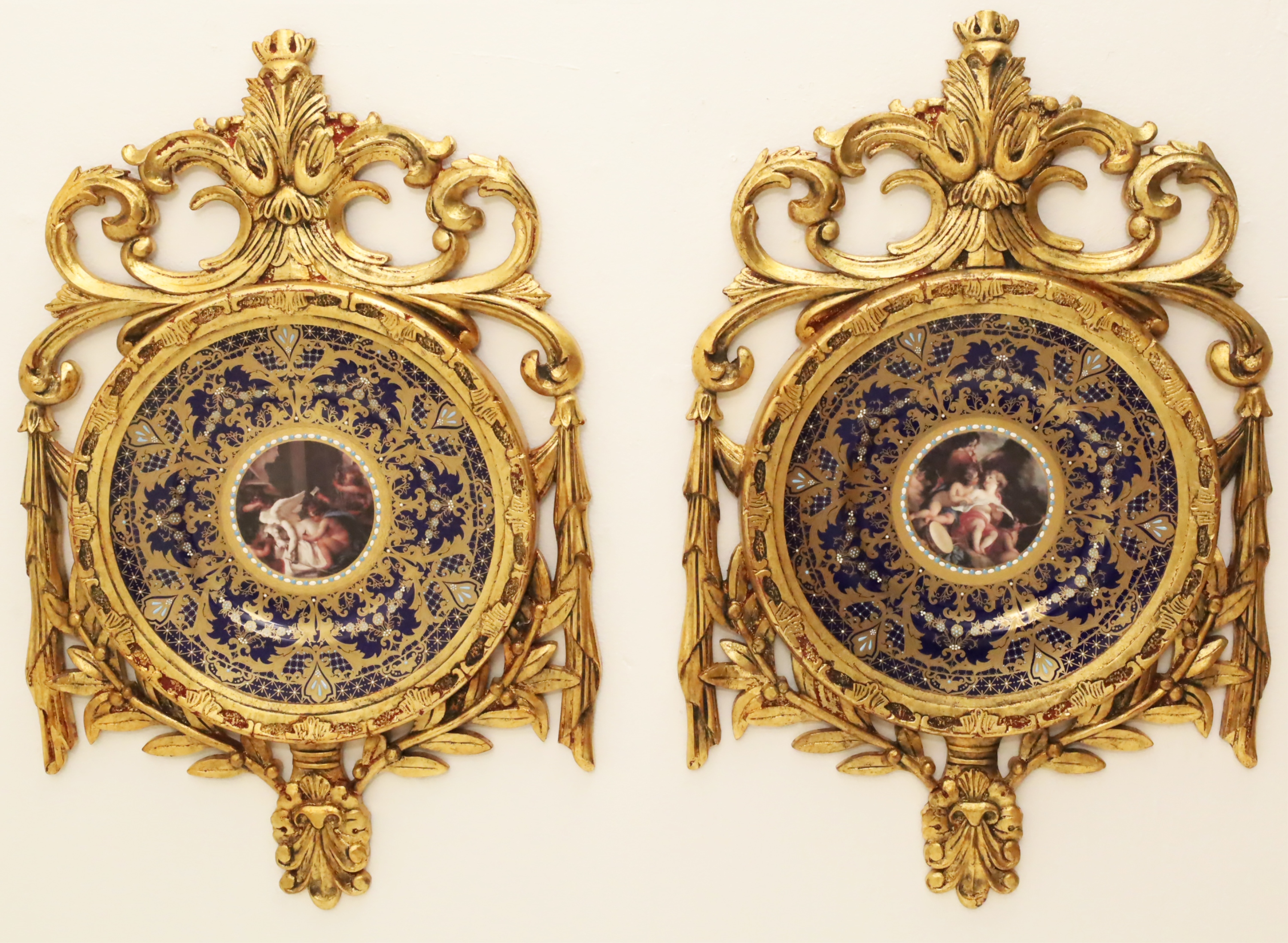 PR. OF GILTWOOD FRAMED SEVRES STYLE