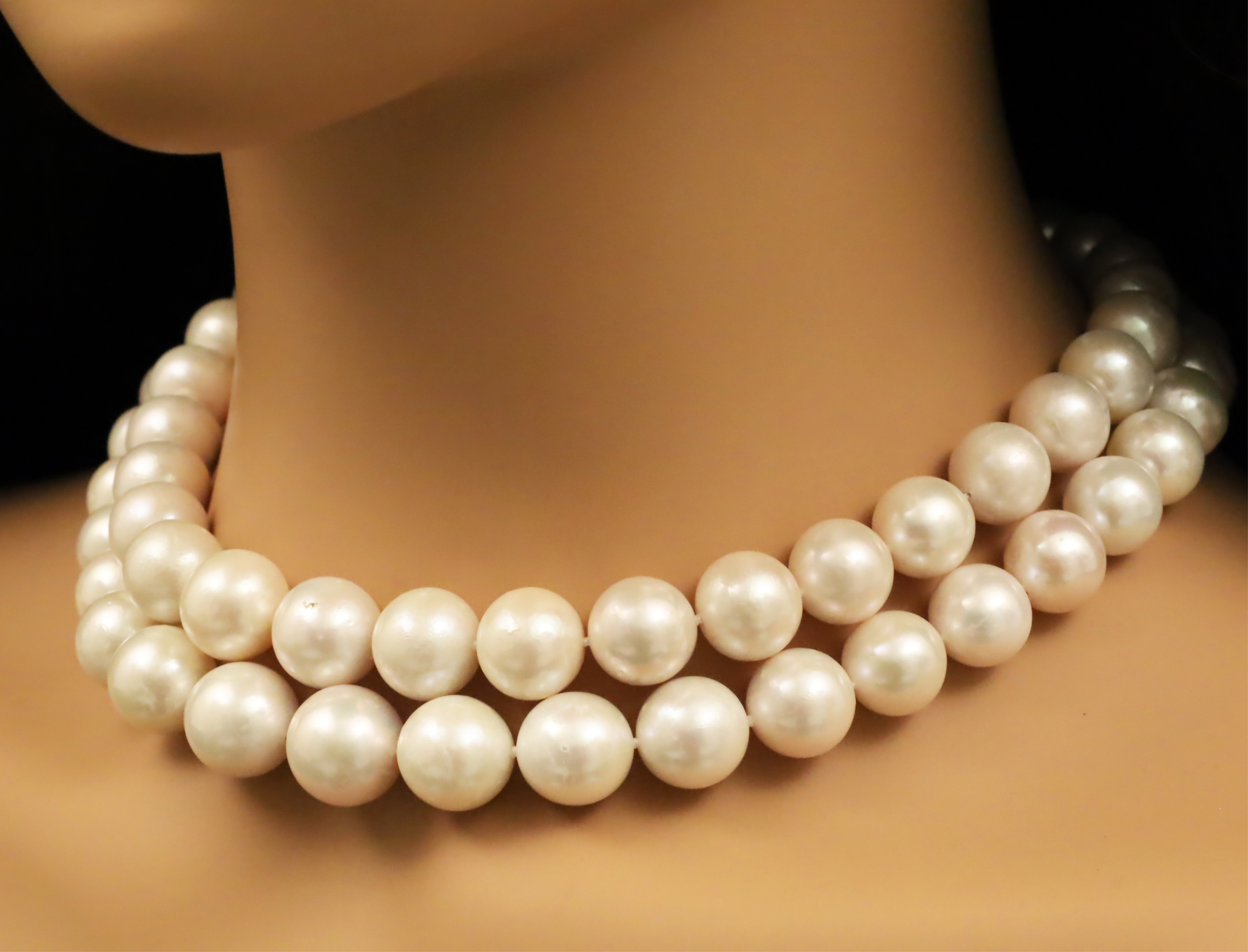 NATURAL PEARL DOUBLE STRAND NECKLACE 2b79fa