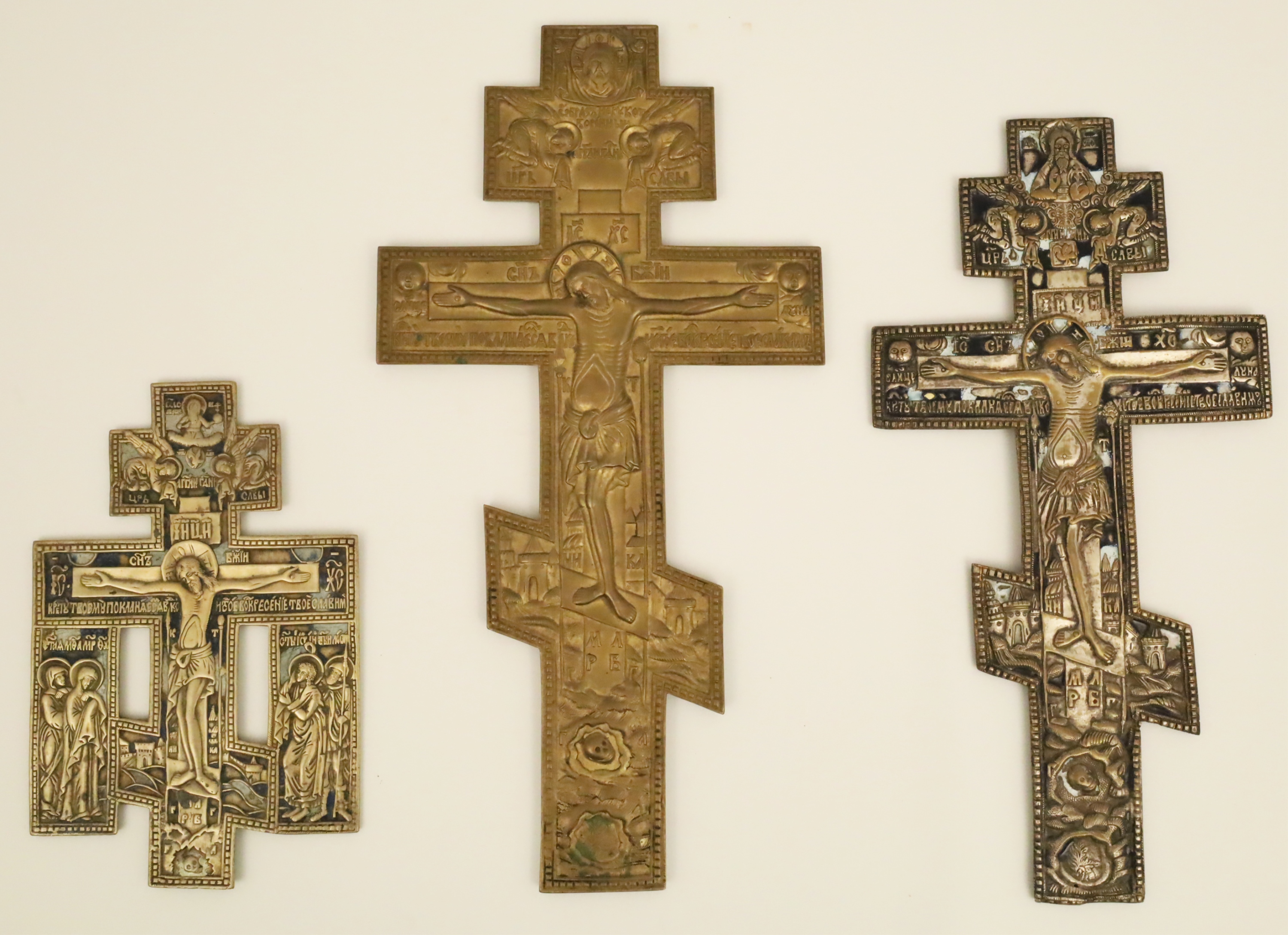 GROUP OF 3 ORTHODOX CRUCIFIXES 2b7a36