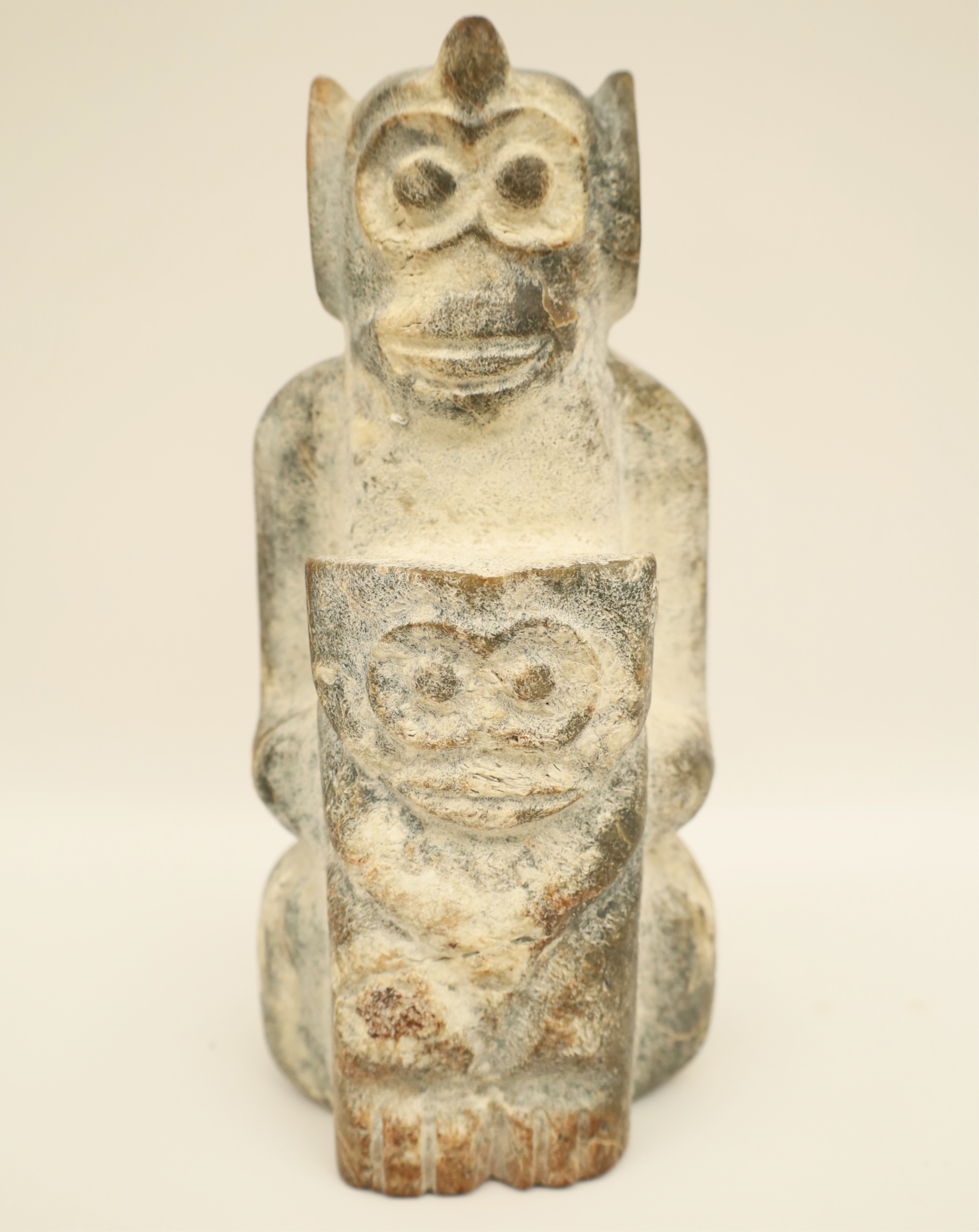 ANCIENT CHINESE CARVED STONE MONKEY