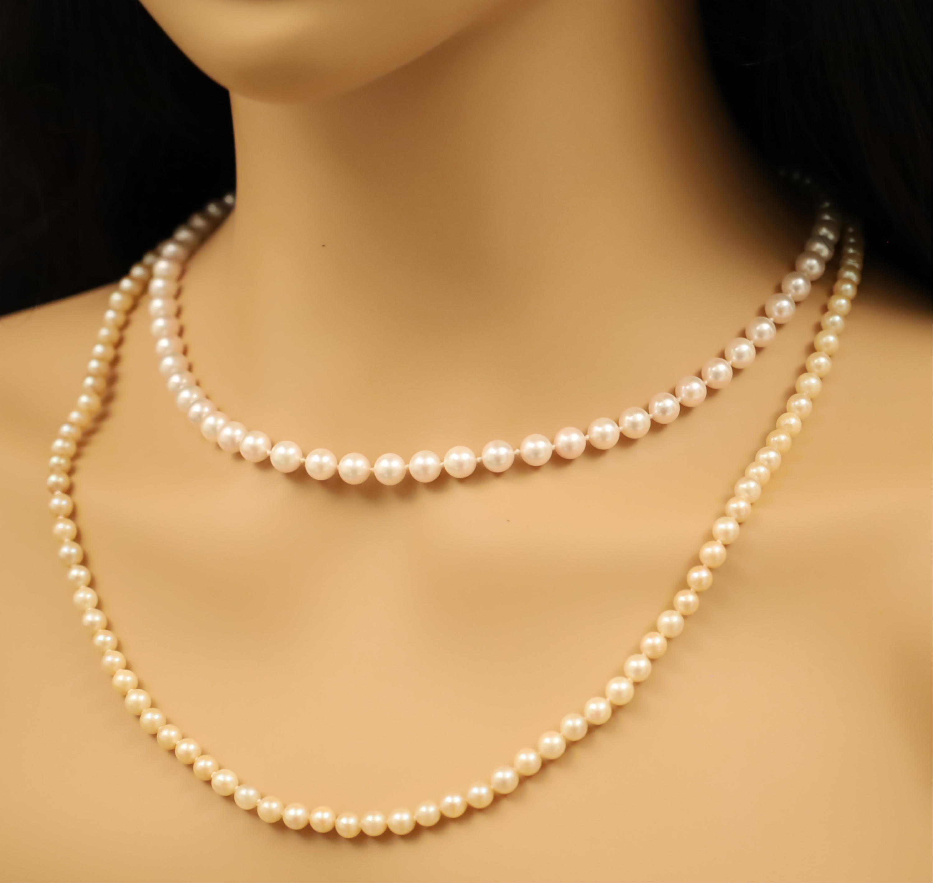 TWO PIECE LOT OF CULTURED PEARL 2b7a54