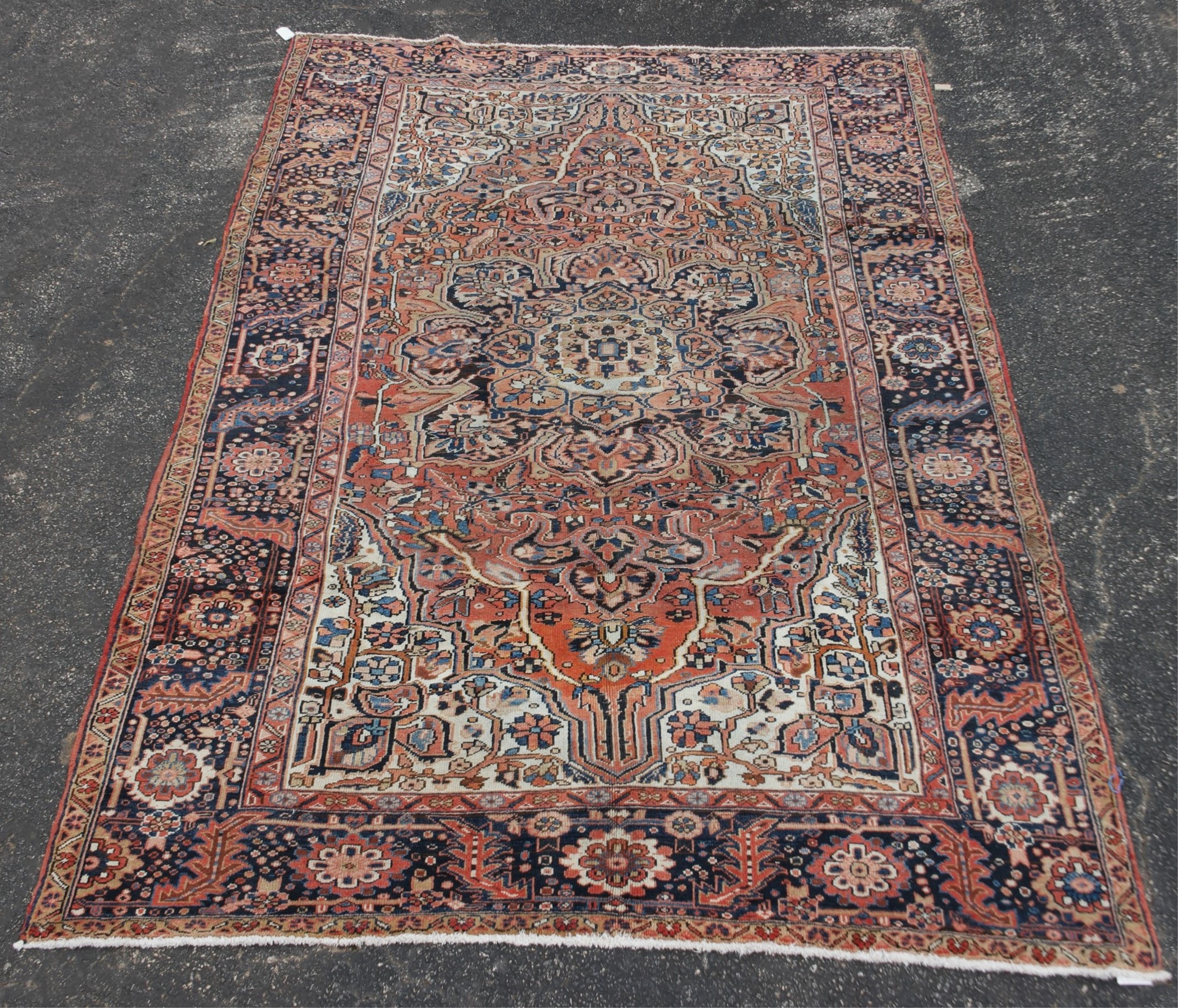 ORIENTAL RUG 7 7 X 11 5 HERIZ 2b7a7e