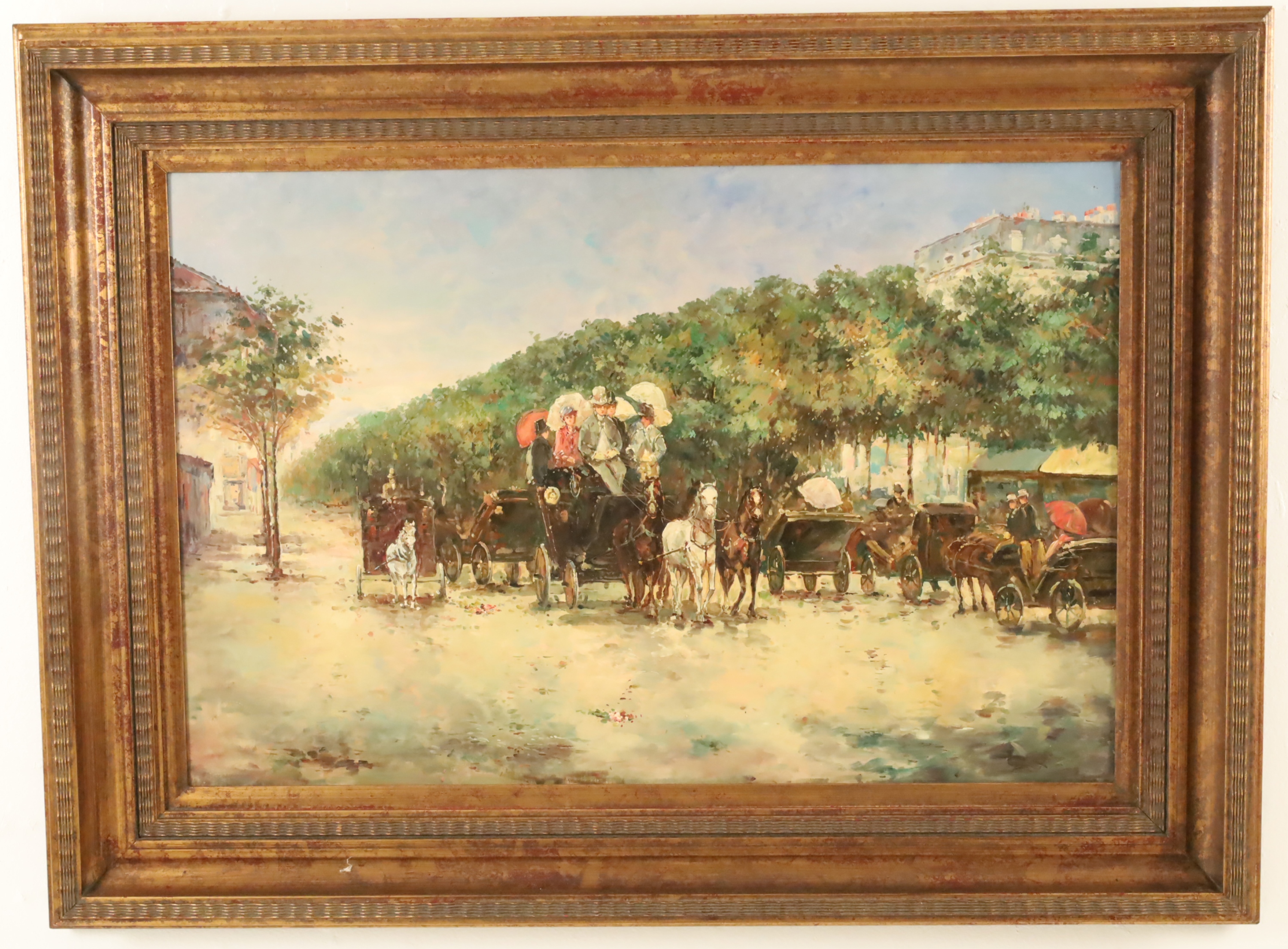 FRAMED O C STREET SCENE W HORSES 2b7ae6