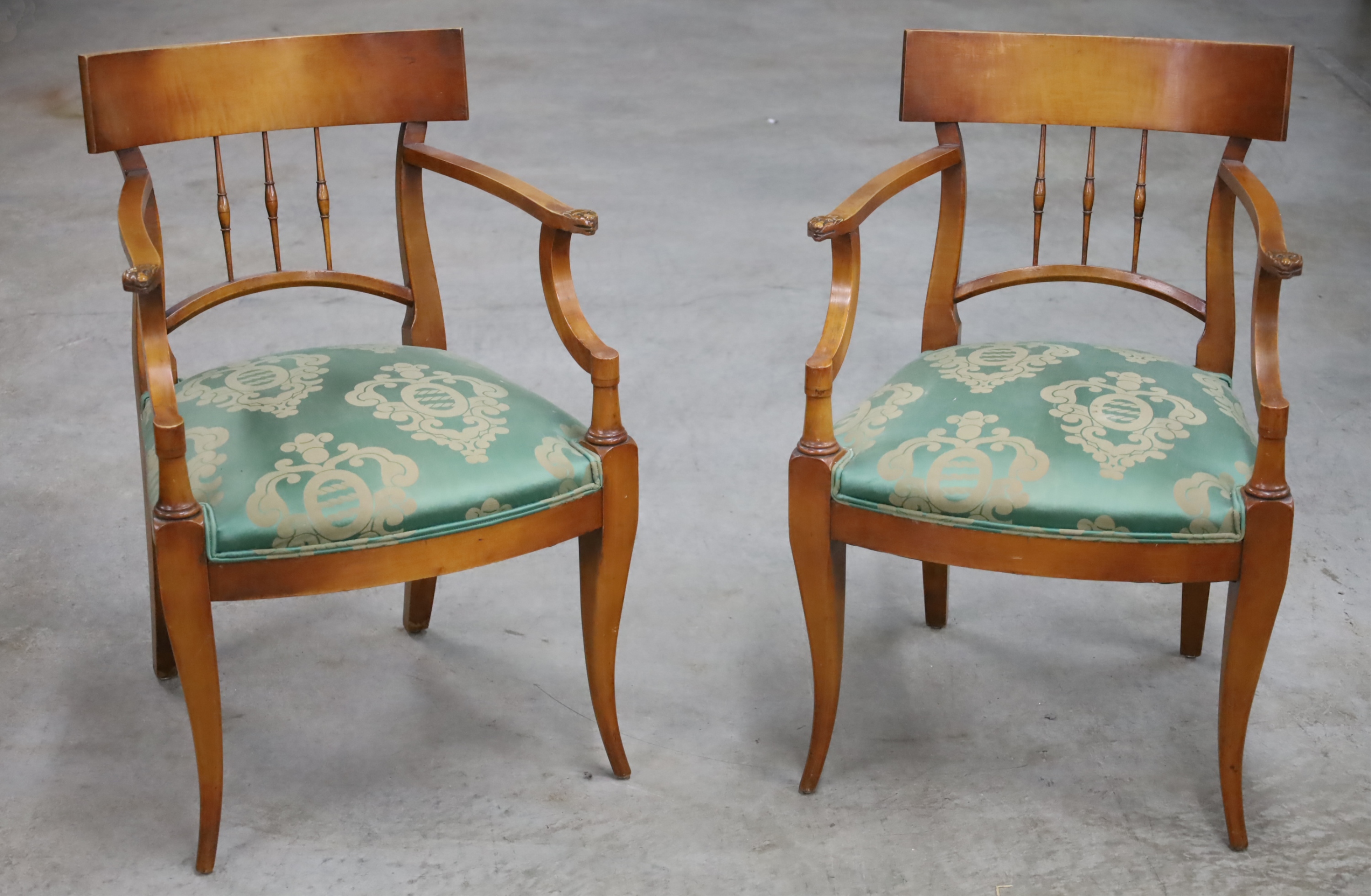 PAIR OF SATIN BIRCH REGENCY STYLE 2b7ae8