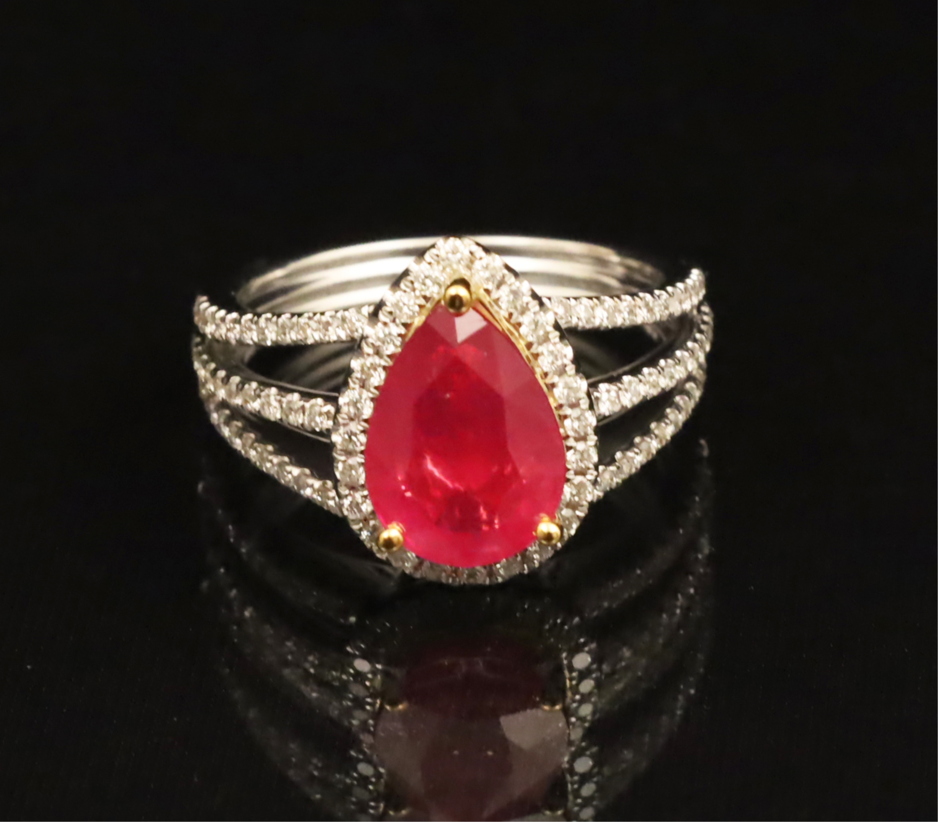 18K GOLD RUBY AND DIAMOND LADY'S