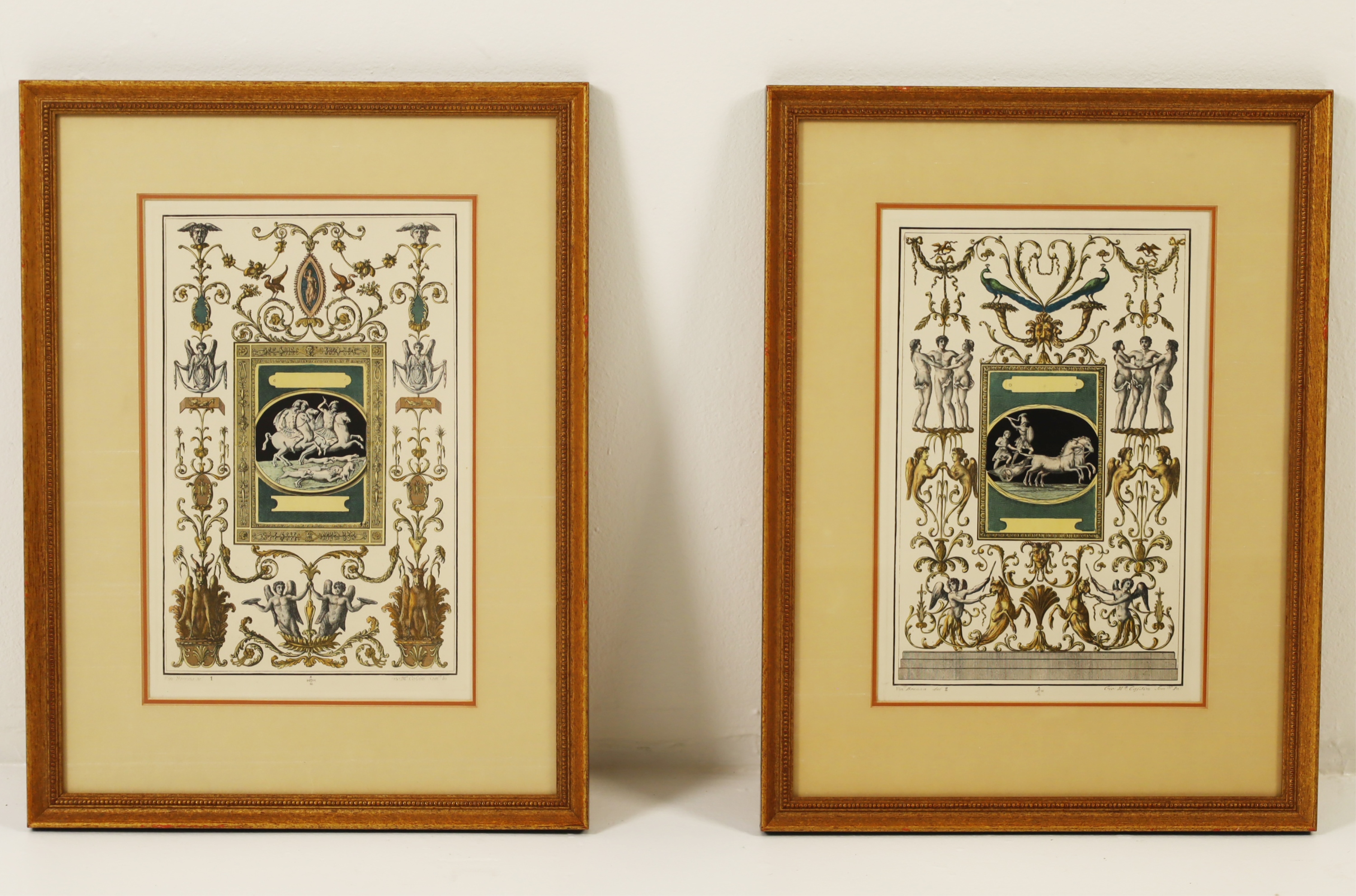 PAIR OF NEO-CLASSICAL COLORED PLATES