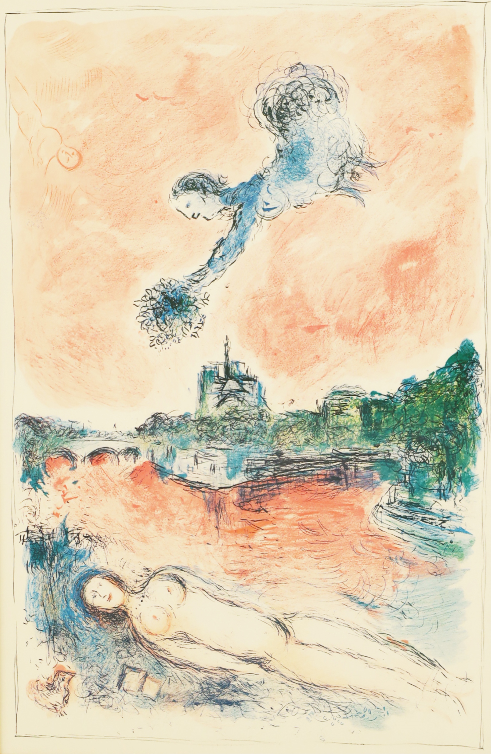 MARC CHAGALL VUE DE NOTRE DAME 2b7b46