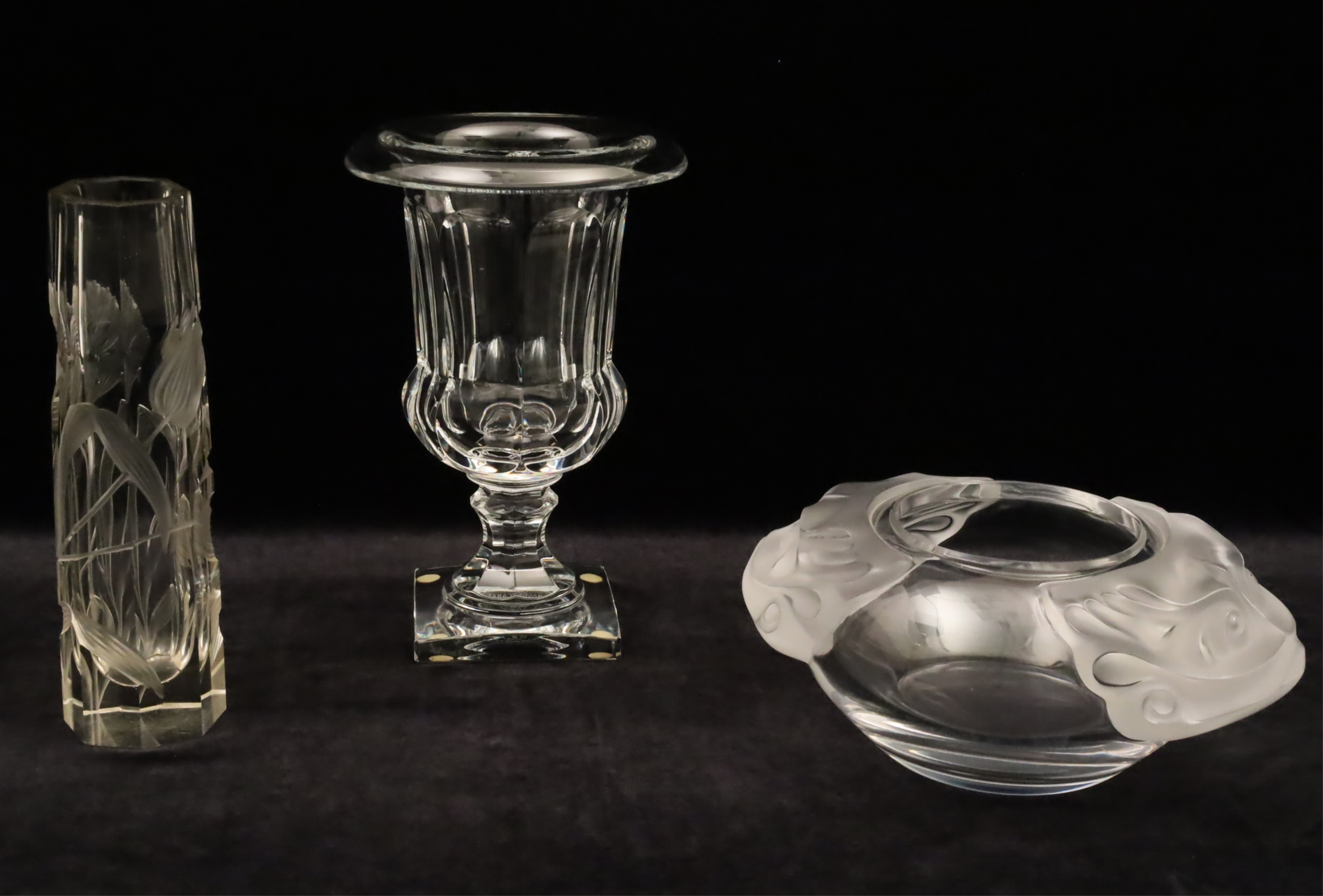 3 PIECE MISC LOT OF FRENCH GLASS 2b7b51