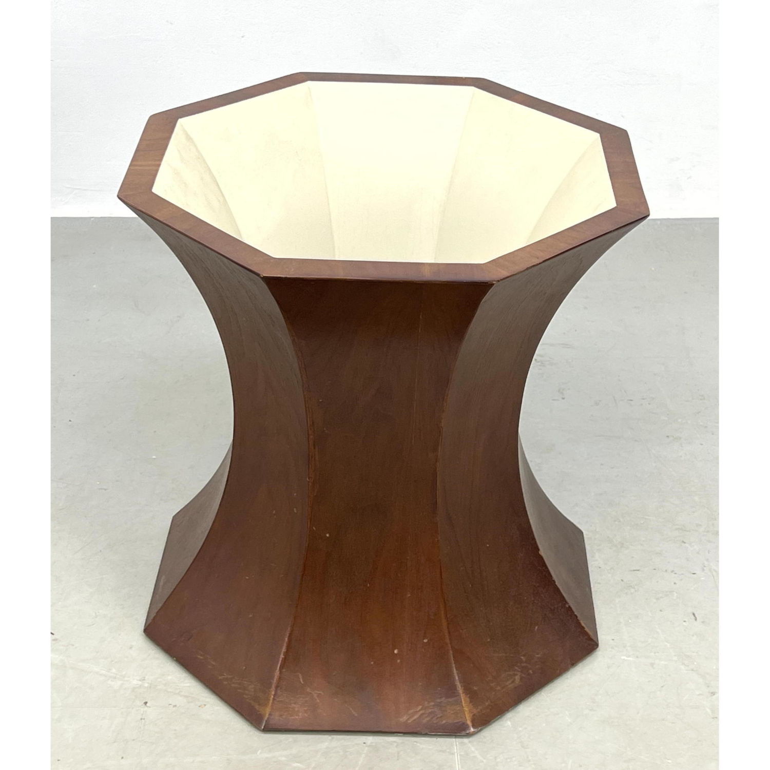 Corseted Octagonal Walnut Side 2b8c87