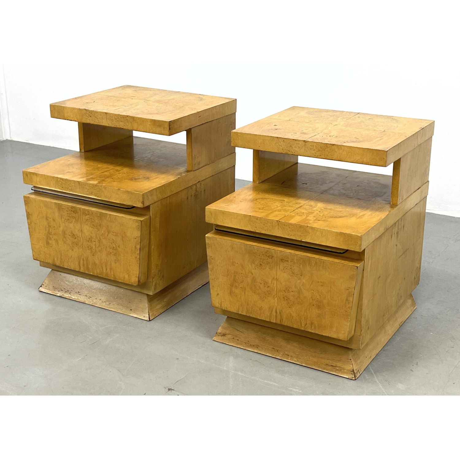 Pair Olive wood Side Table Night 2b8cb8