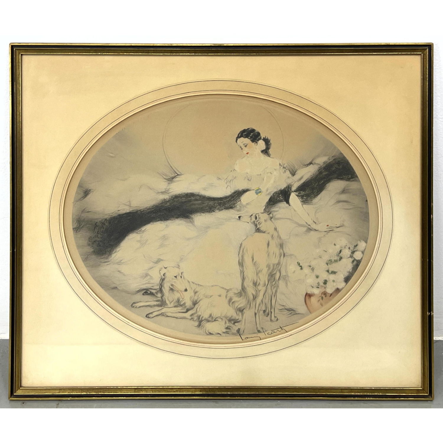 LOUIS ICART Dry point Etching Print  2b8cc6