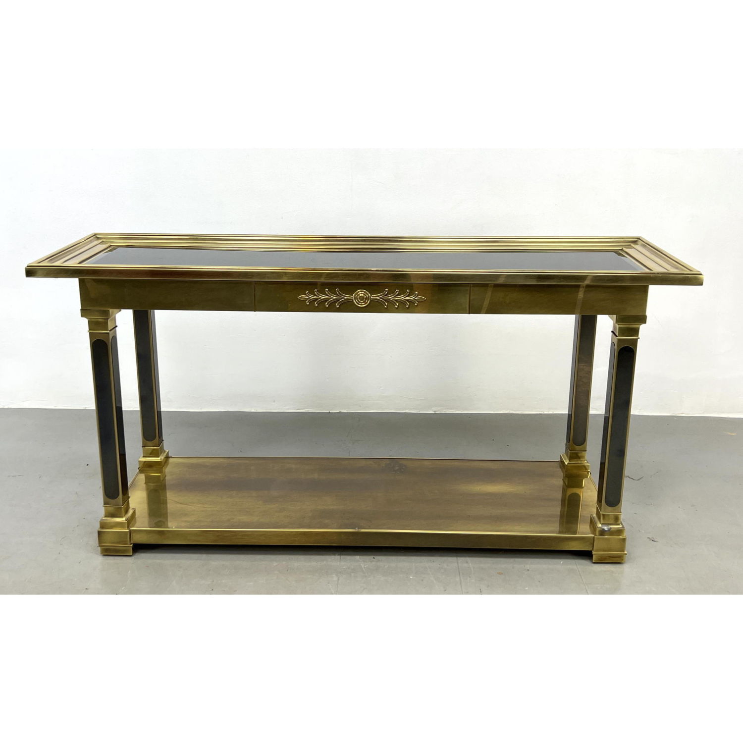 MASTERCRAFT Brass and Glass Console 2b8cda