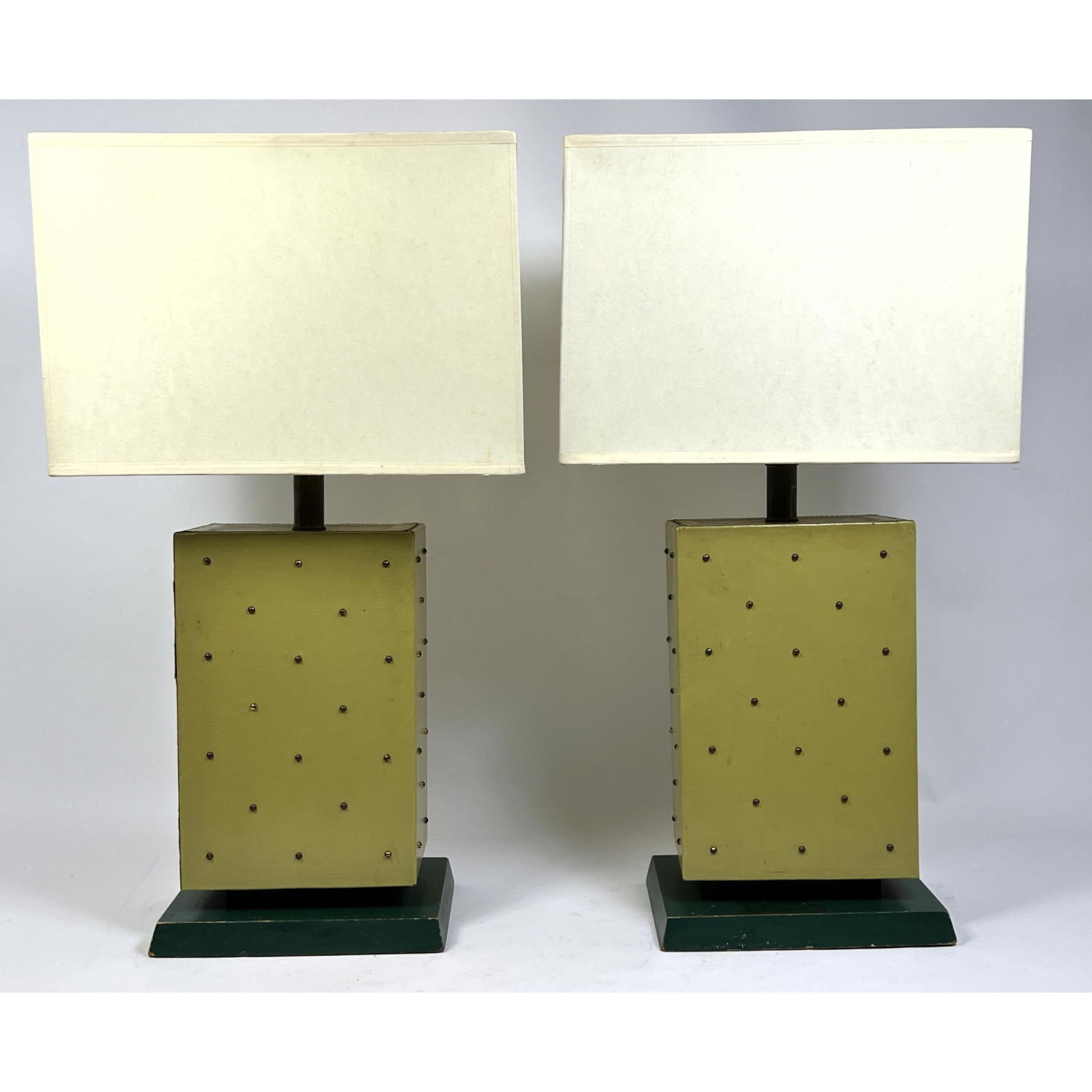 Parzinger Style Studded Table Lamps  2b8d4c