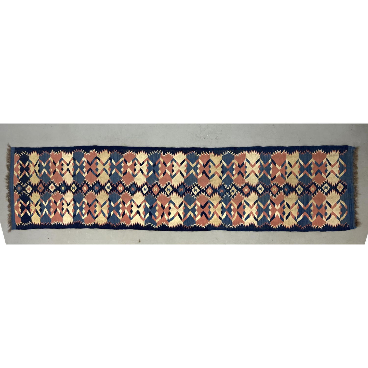 Turkish Flat Weave Kilim Wool Runner 2b8e21