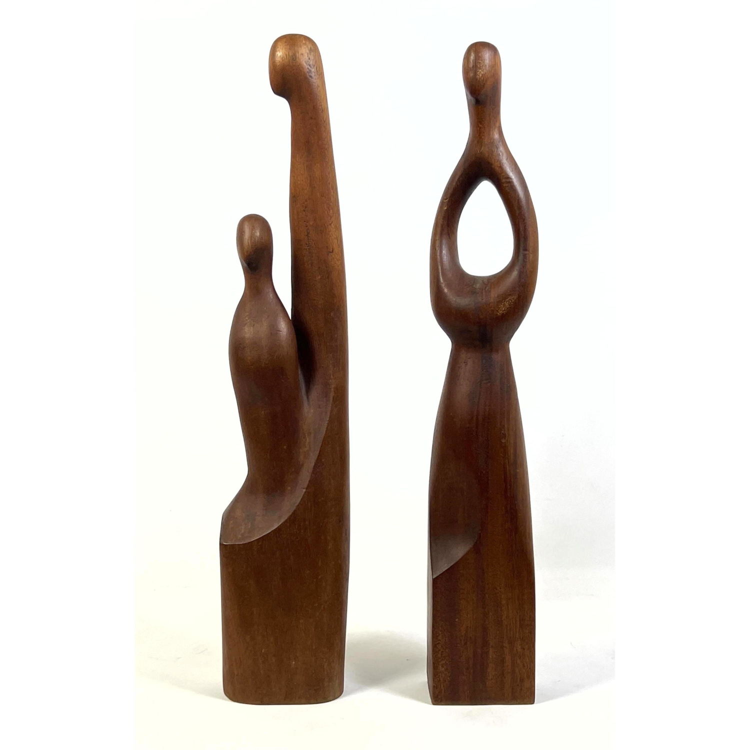 Pair of Danish Carved Teak Figural 2b8f1e