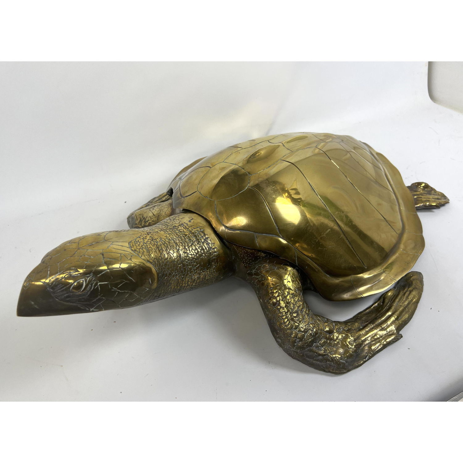 Life Size Brass Tortoise Figural 2b8f19