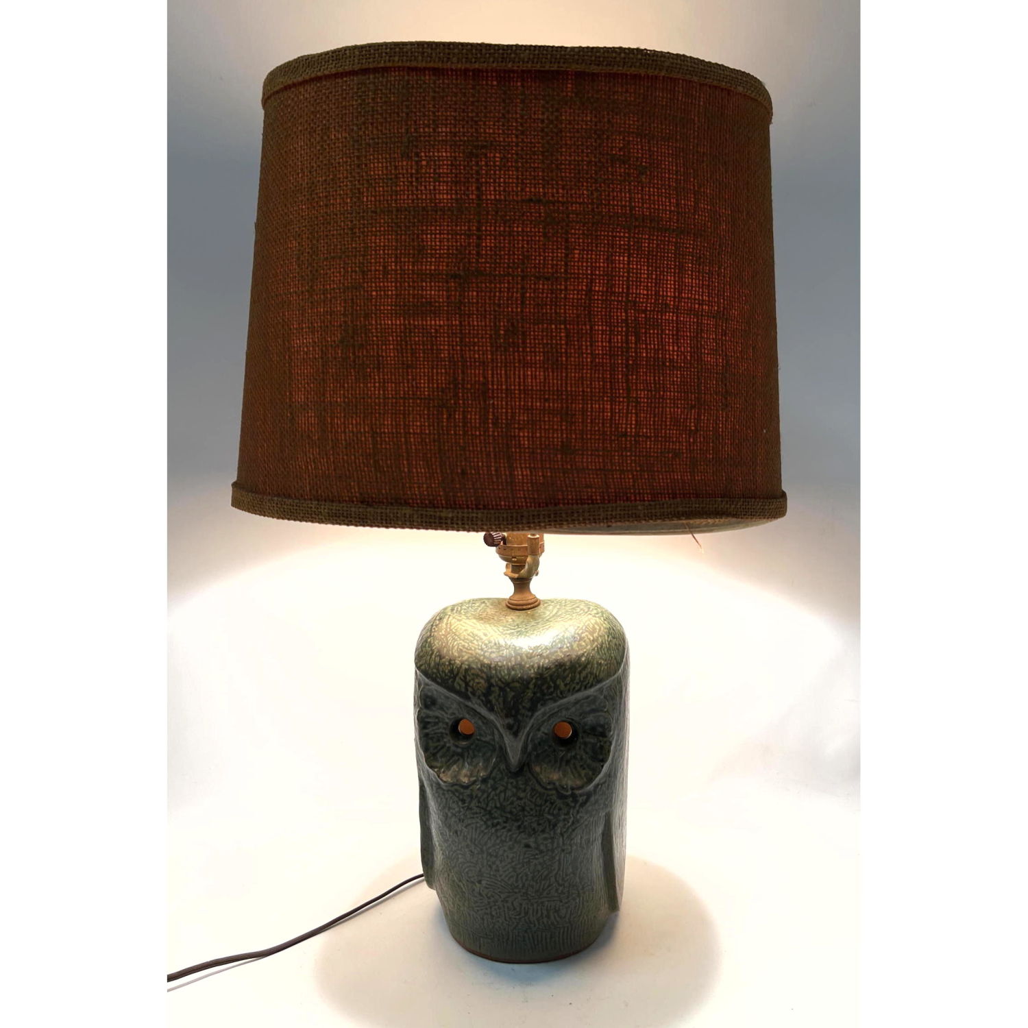 WONY pottery owl lamp Japan Eyes 2b8f32
