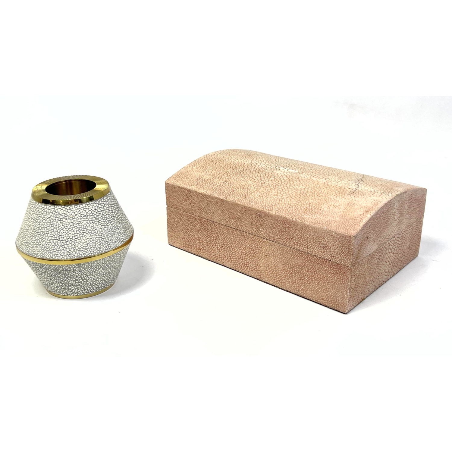 Shagreen Box and Shagreen and Brass