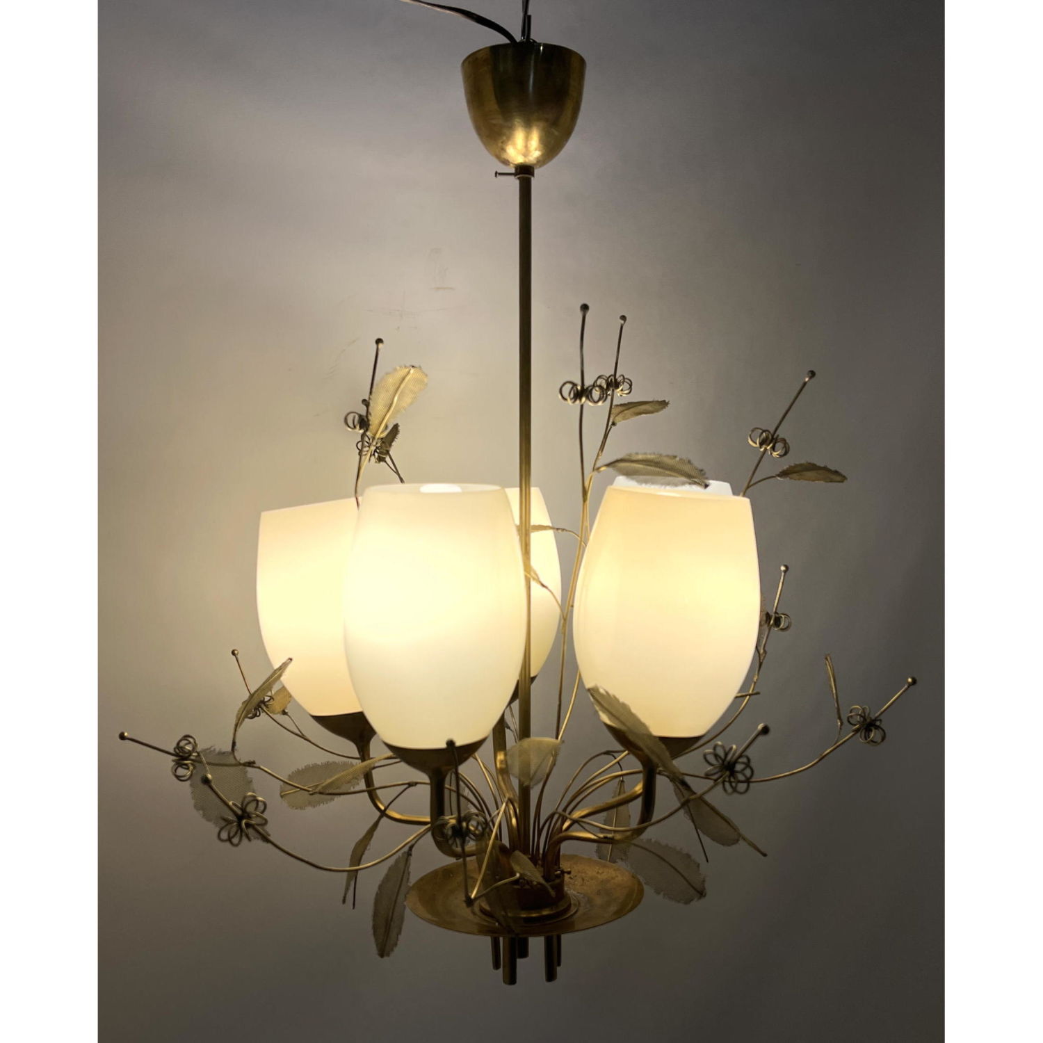 Original PAAVO TYNELL leaves chandelier  2b8f58