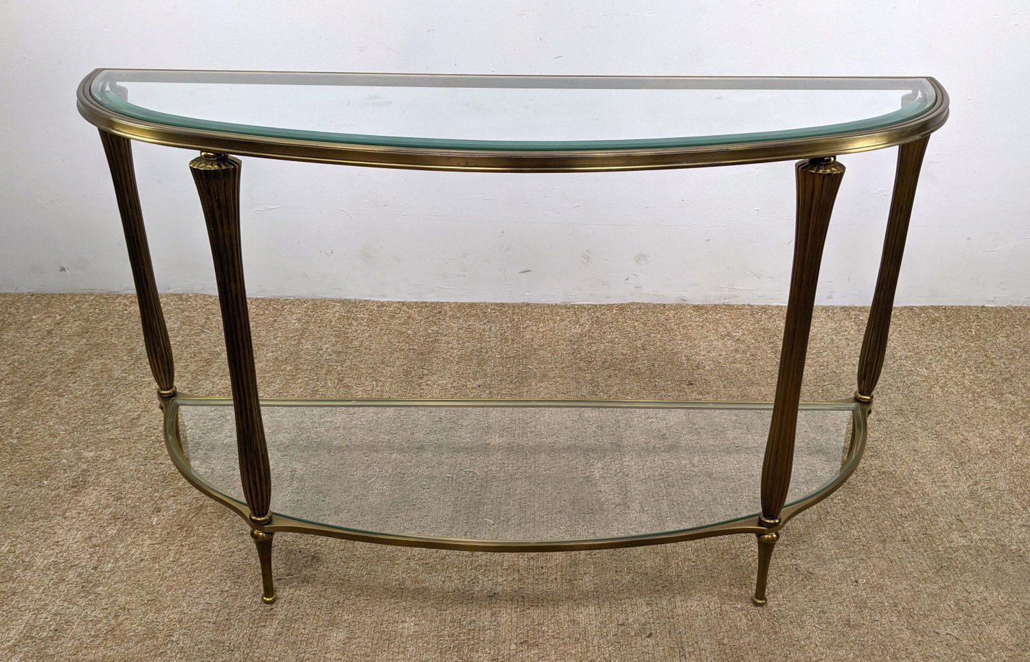 Gilt Brass Frame Demi Lune Console 2b8f65