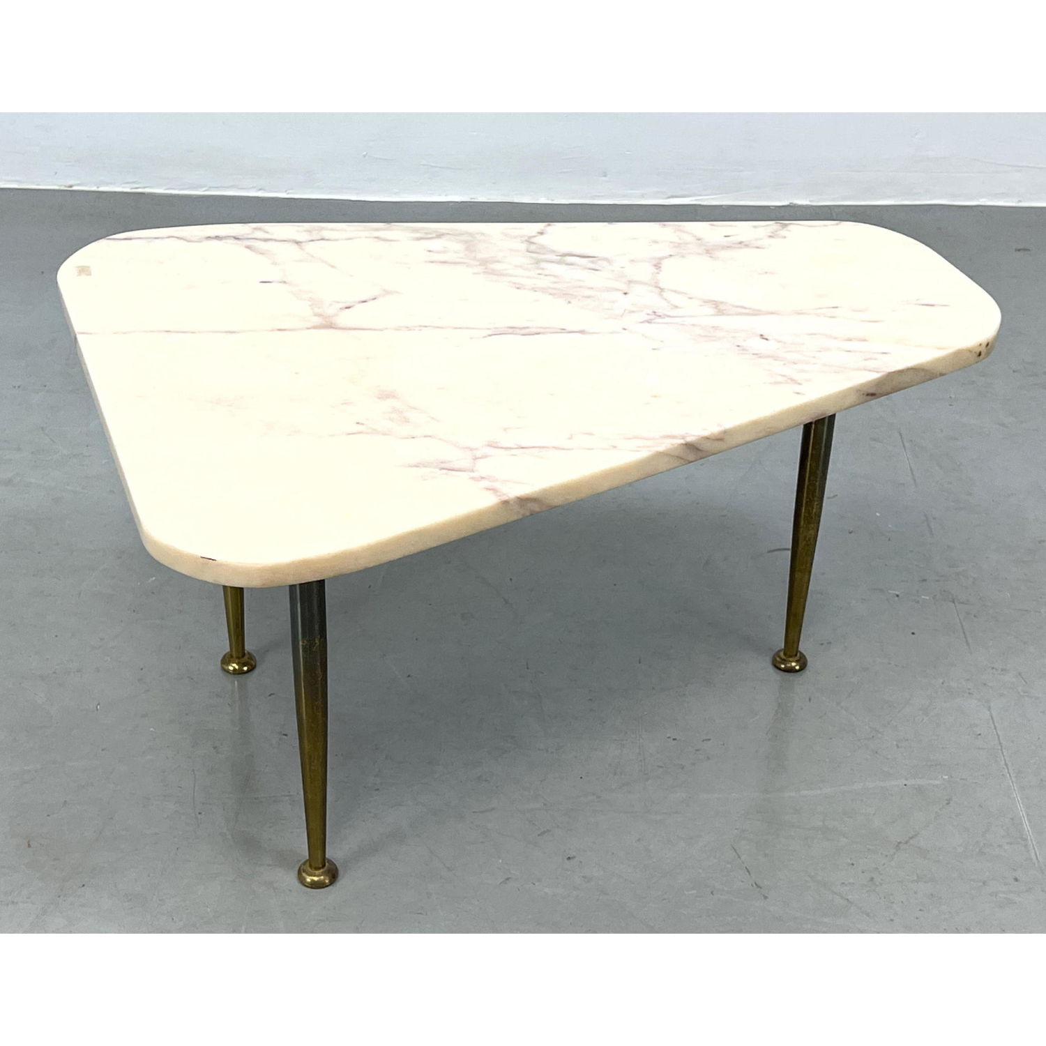 Italian Wedge Style Side Table. Marble