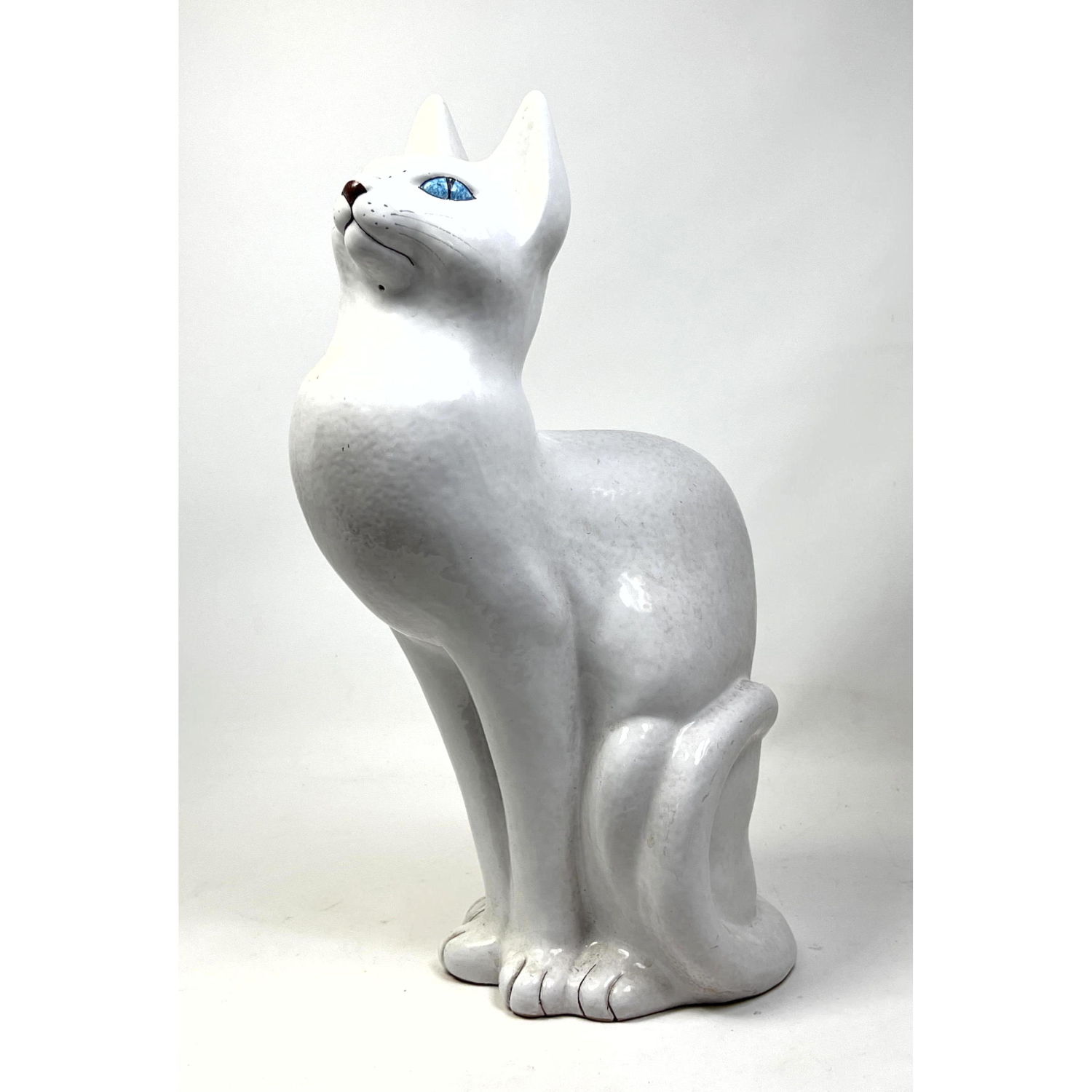 Glazed Italian Ceramic Cat Figurine