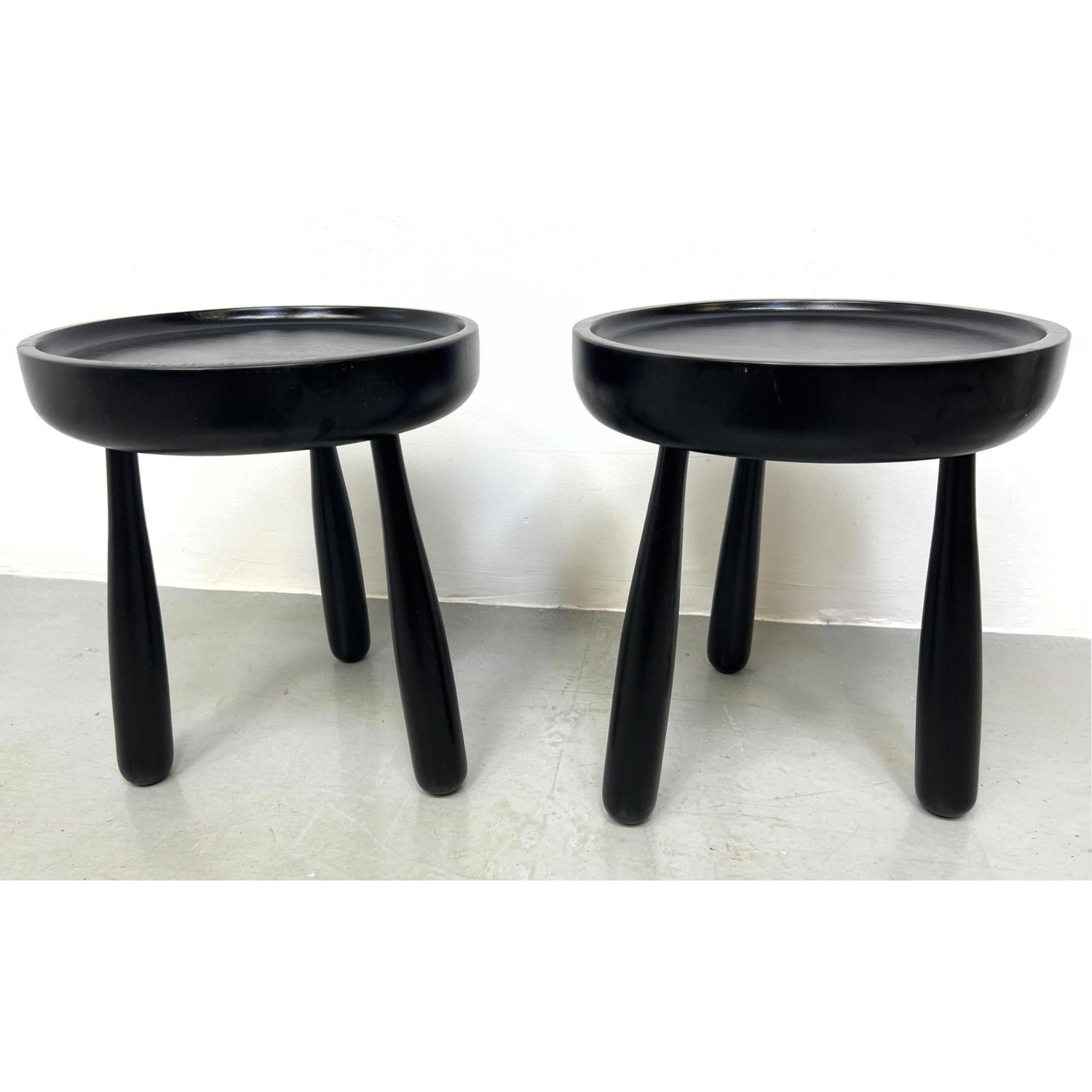 Pair Charlotte Perriand Style Ebonized 2b8fa5