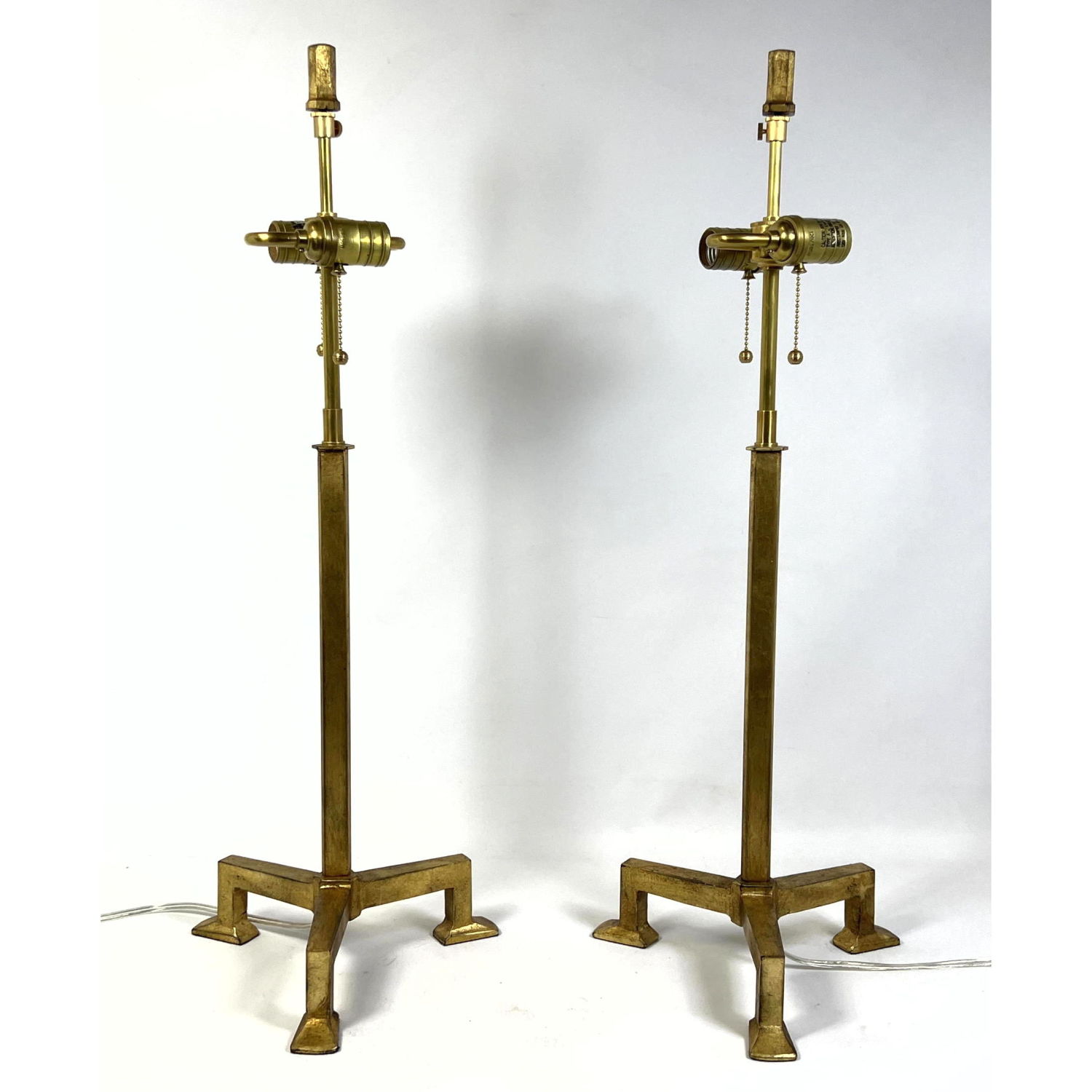Pr VISUAL COMFORT Tall Brass Table