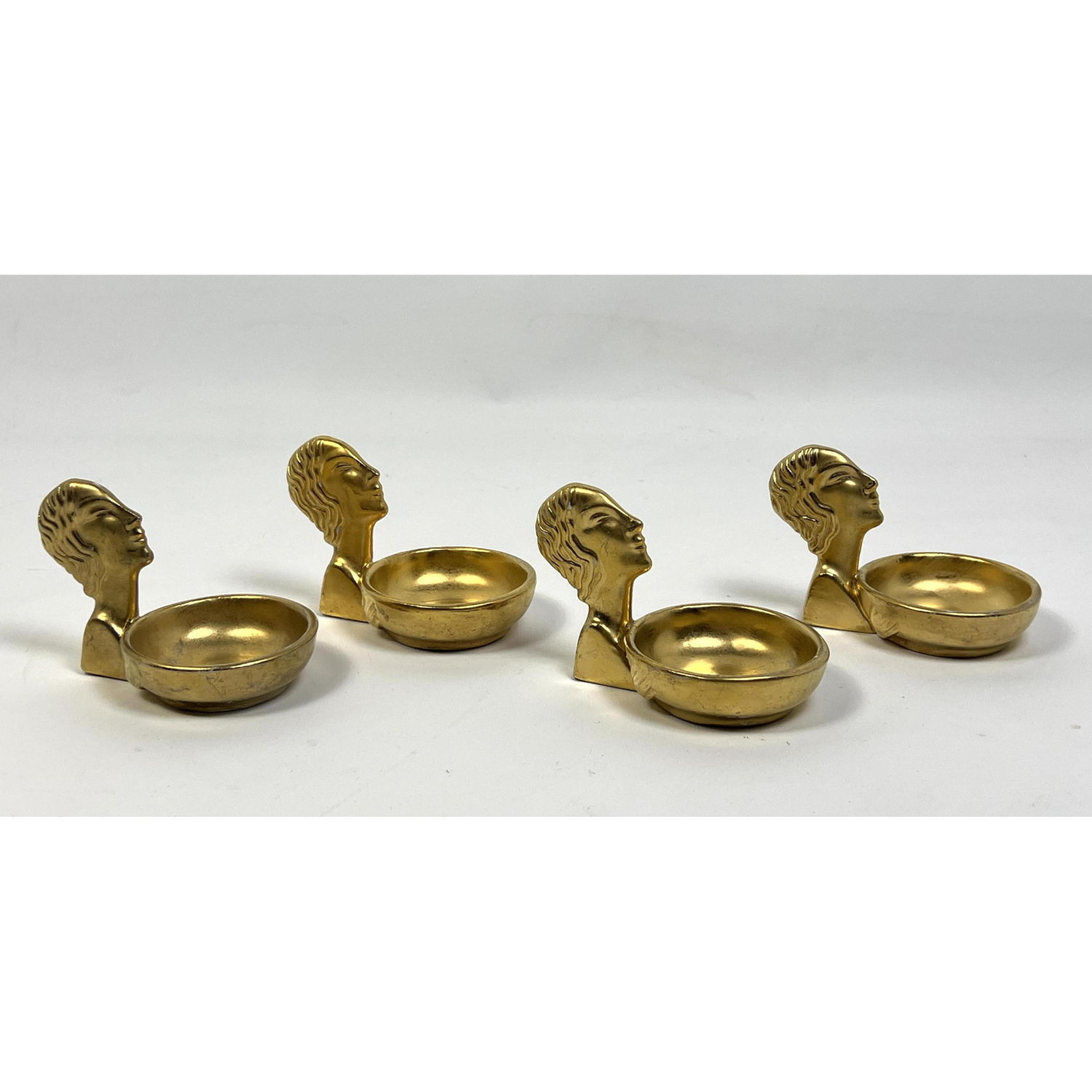 Set 4 Czechoslovakian Gilt Pottery