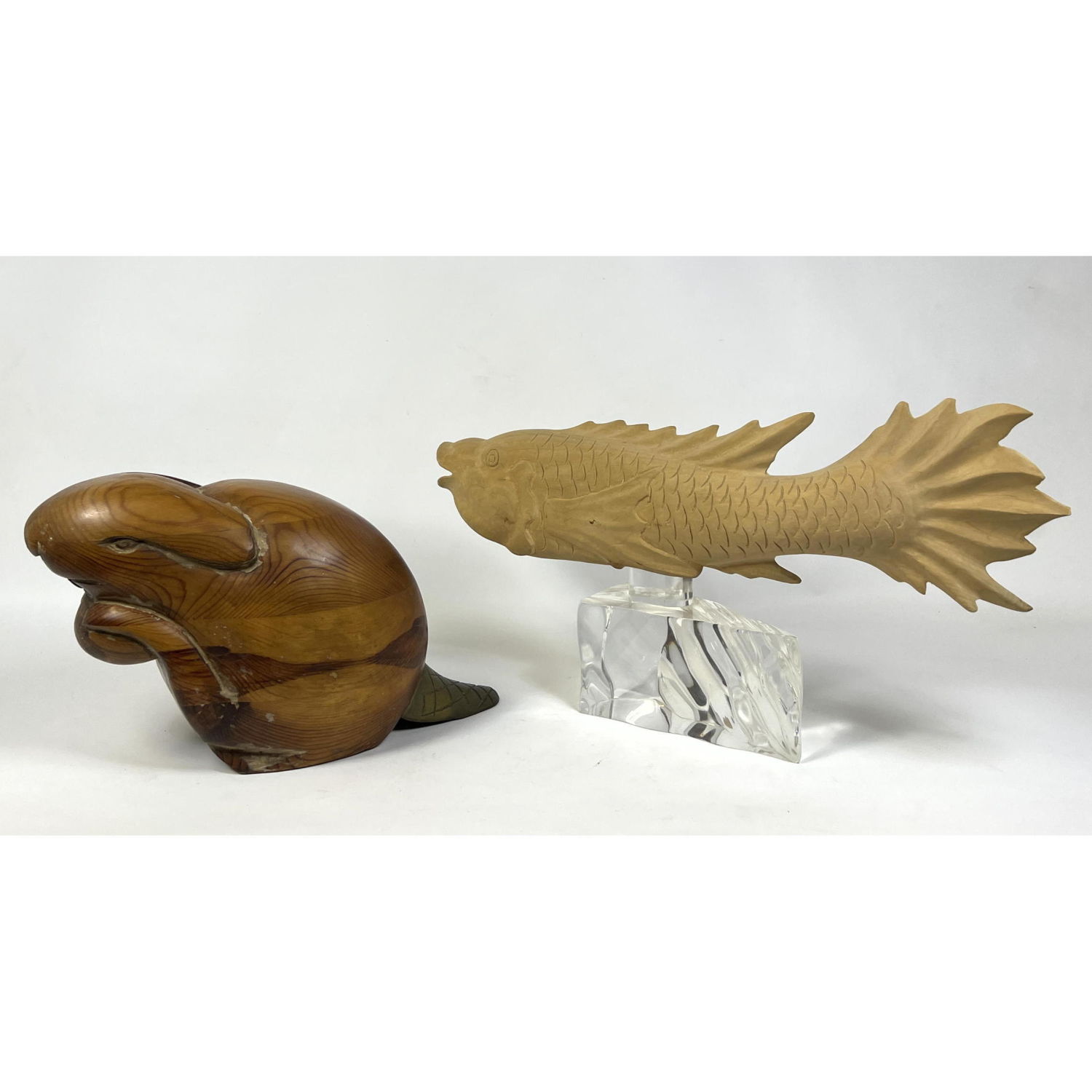 Carved Wood Figural Sculptures  2b9034