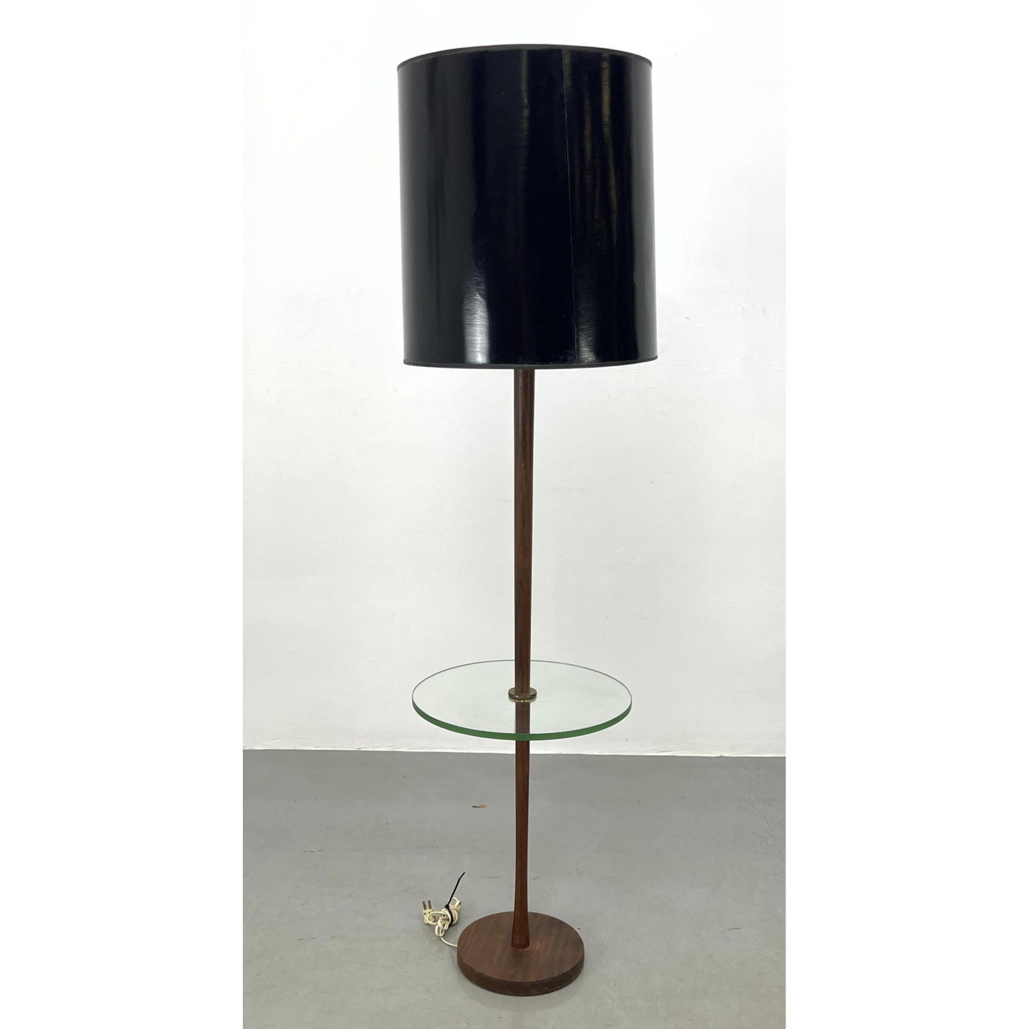 Danish Modern Teal Lamp Table  2b9072