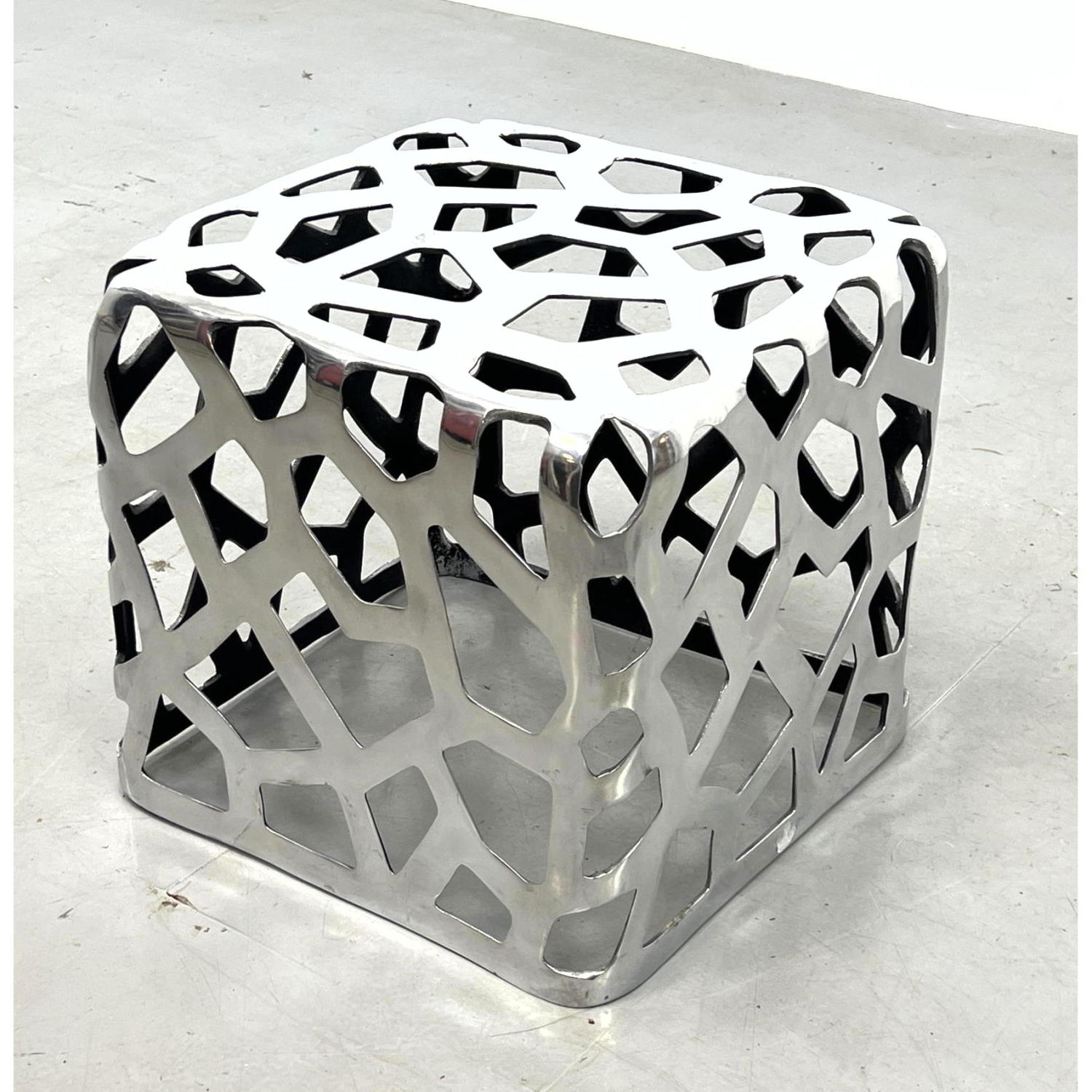 Abstract Aluminum Sculptural Cube