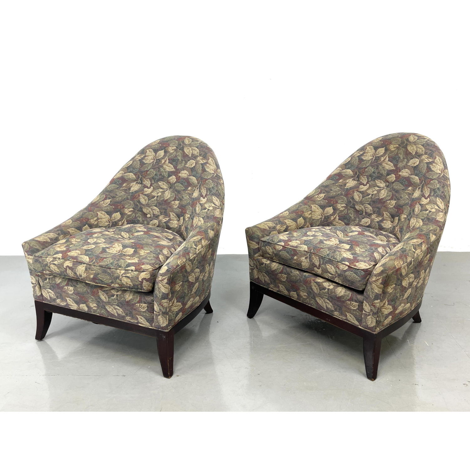 Pr HICKORY CHAIR Arched Back Lounge 2b90a3