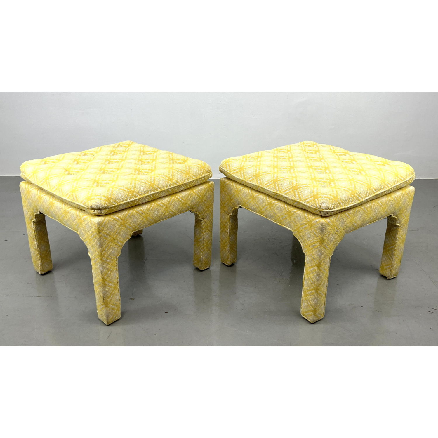 Pr Billy Baldwin style Upholstered 2b90a5