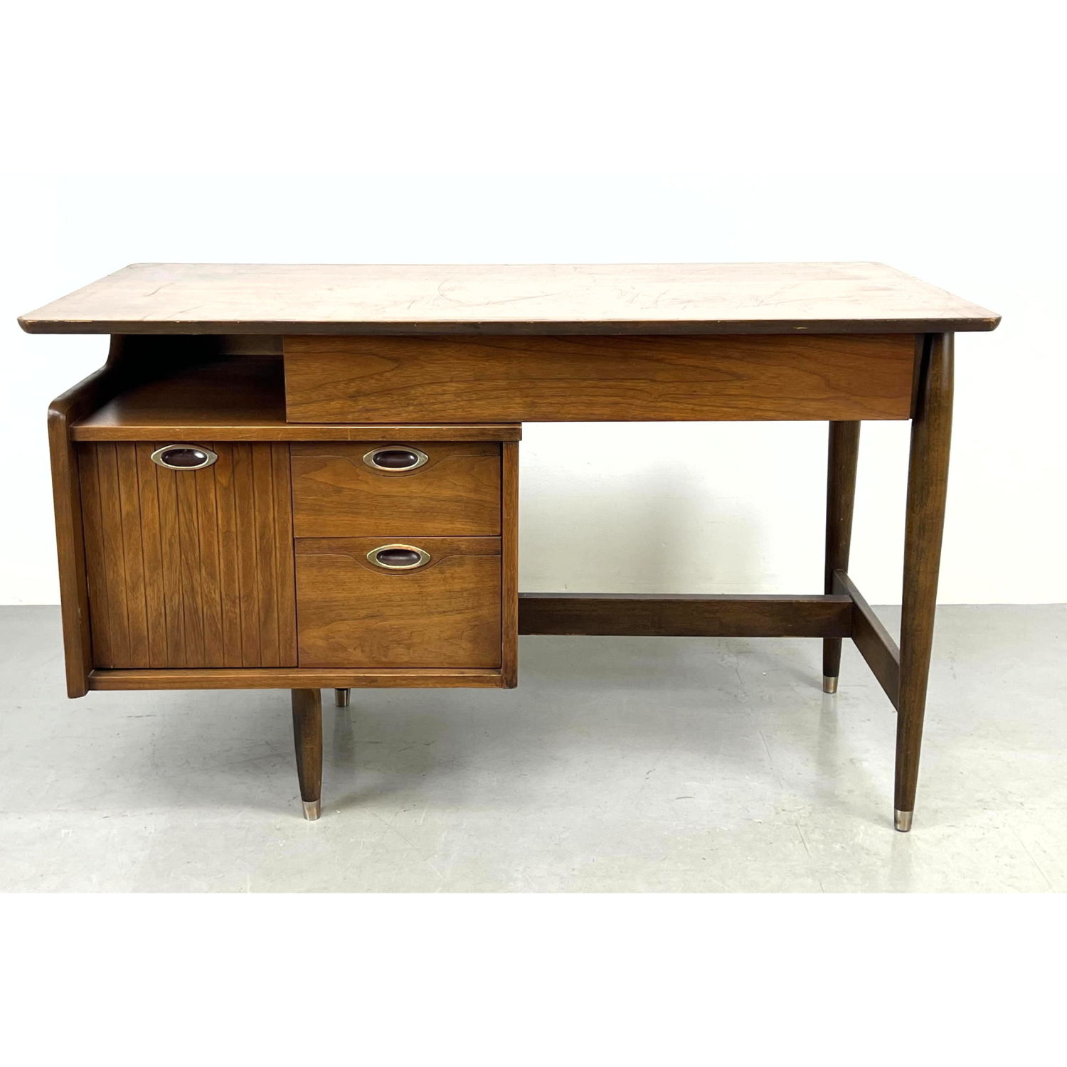 American Modern Walnut Desk WFH  2b90ce