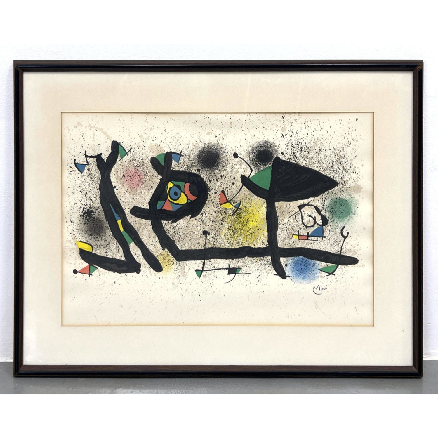 Joan Miro Abstract Print. Framed
