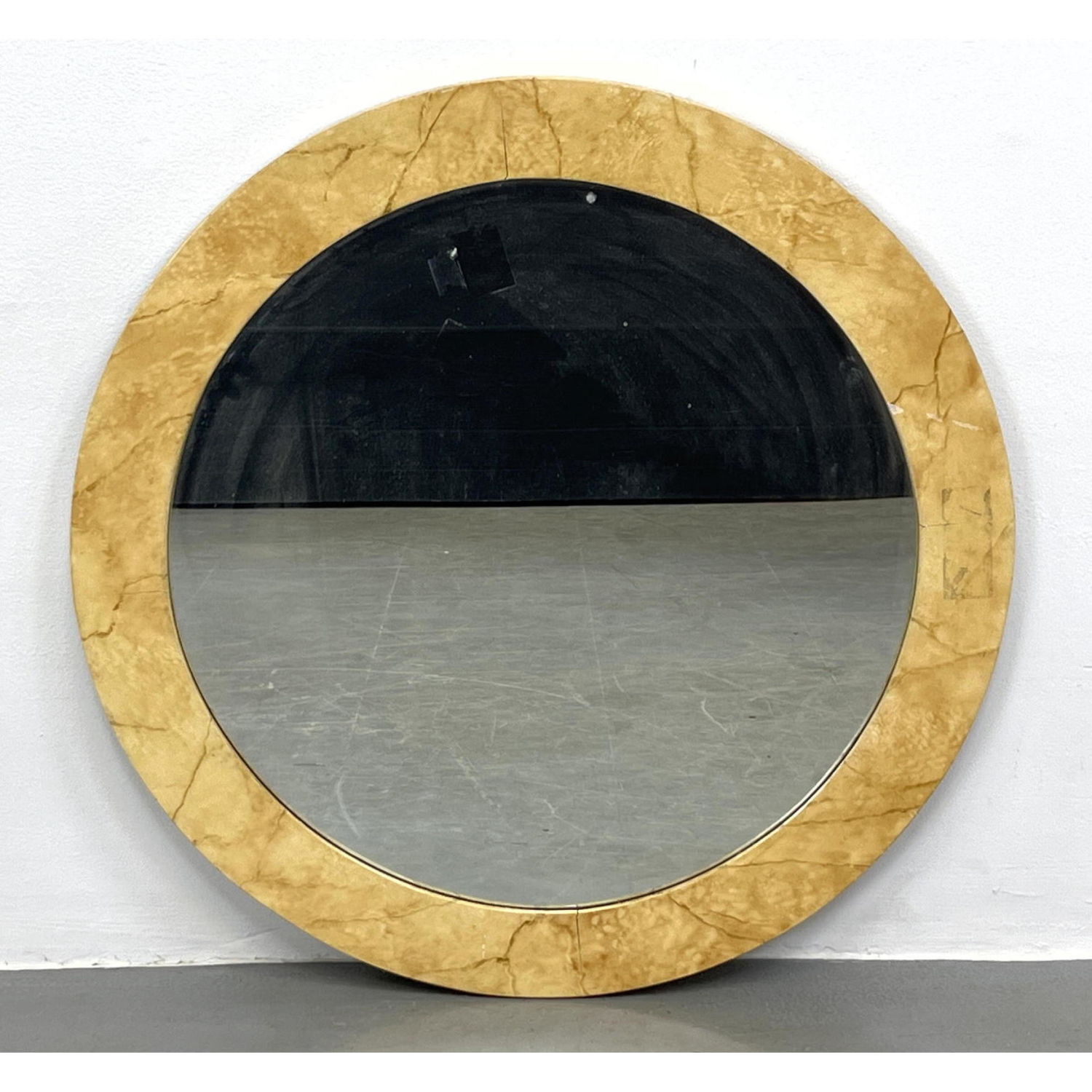 Modernist Blond Wood Round Frame 2b90eb