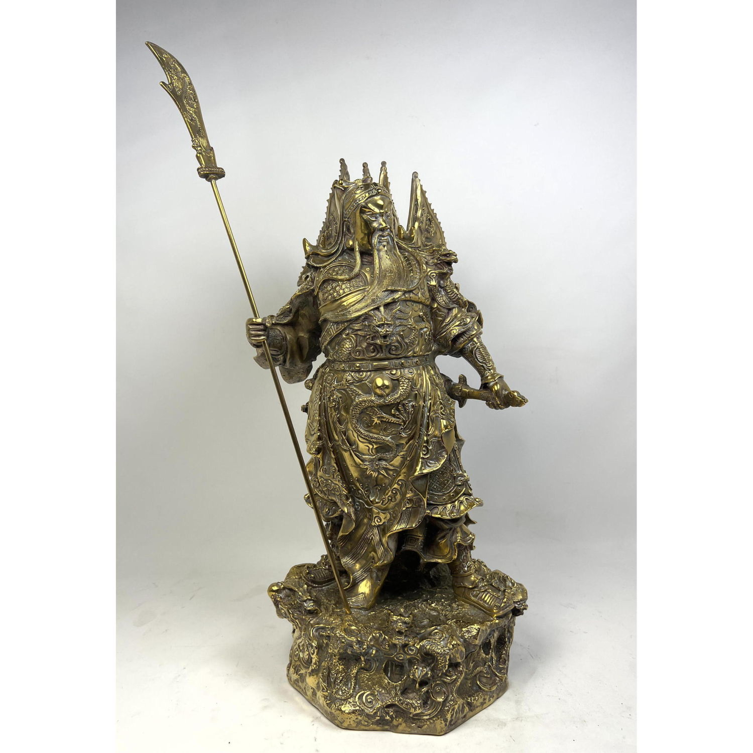 Large Asian Brass Figural Sculpture.