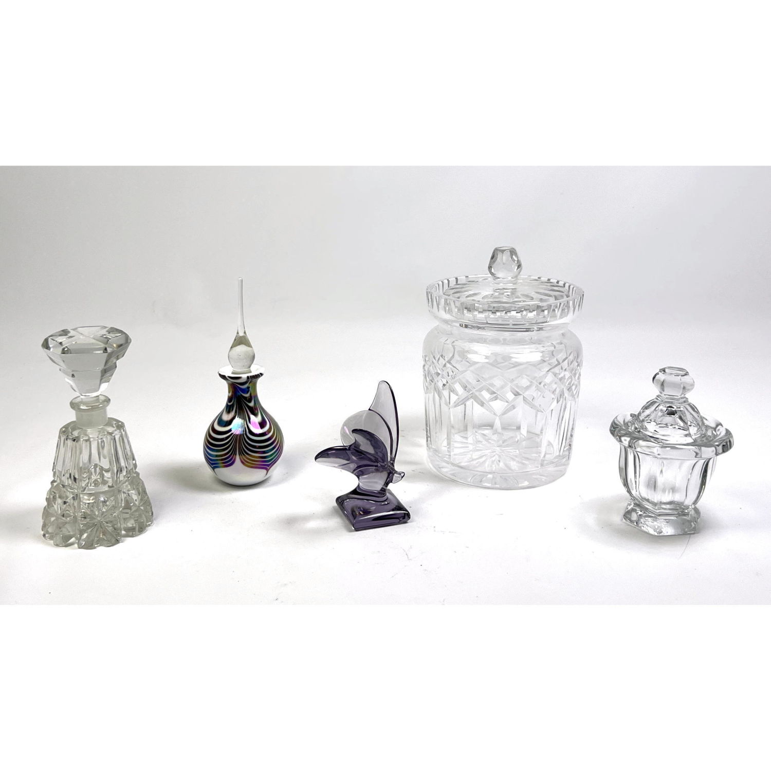 5pc Crystal and Art Glass Lot  2b915b