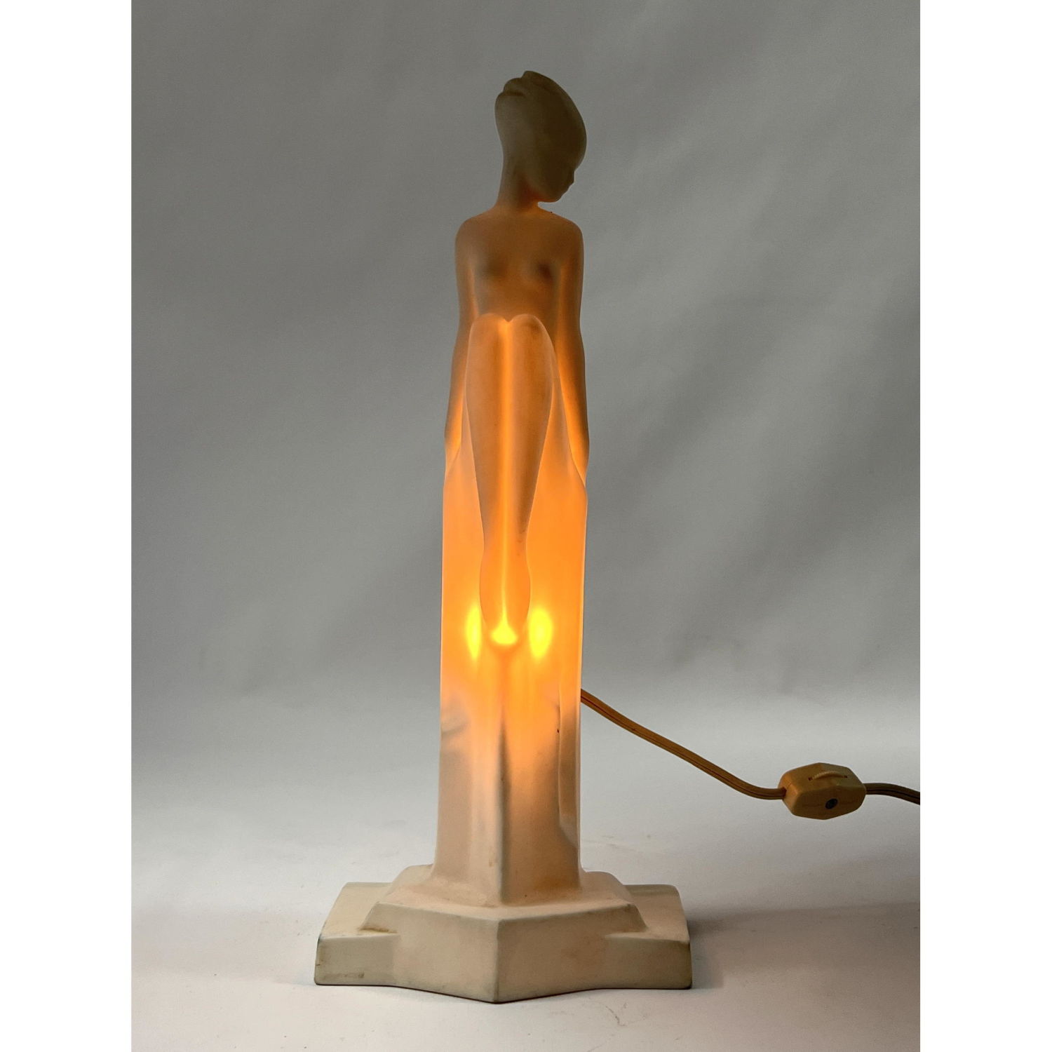 LENOX Art Deco Lamp Nude Female 2b9153