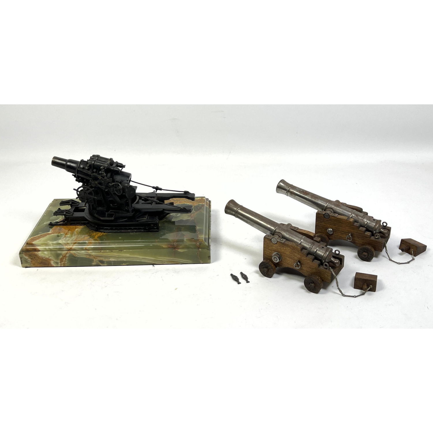 3pc Vintage Table Cannons Models.