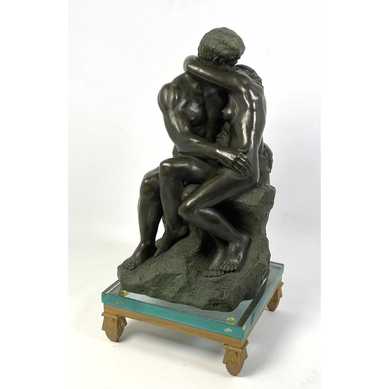 Bronze Figural Sculpture. Seated