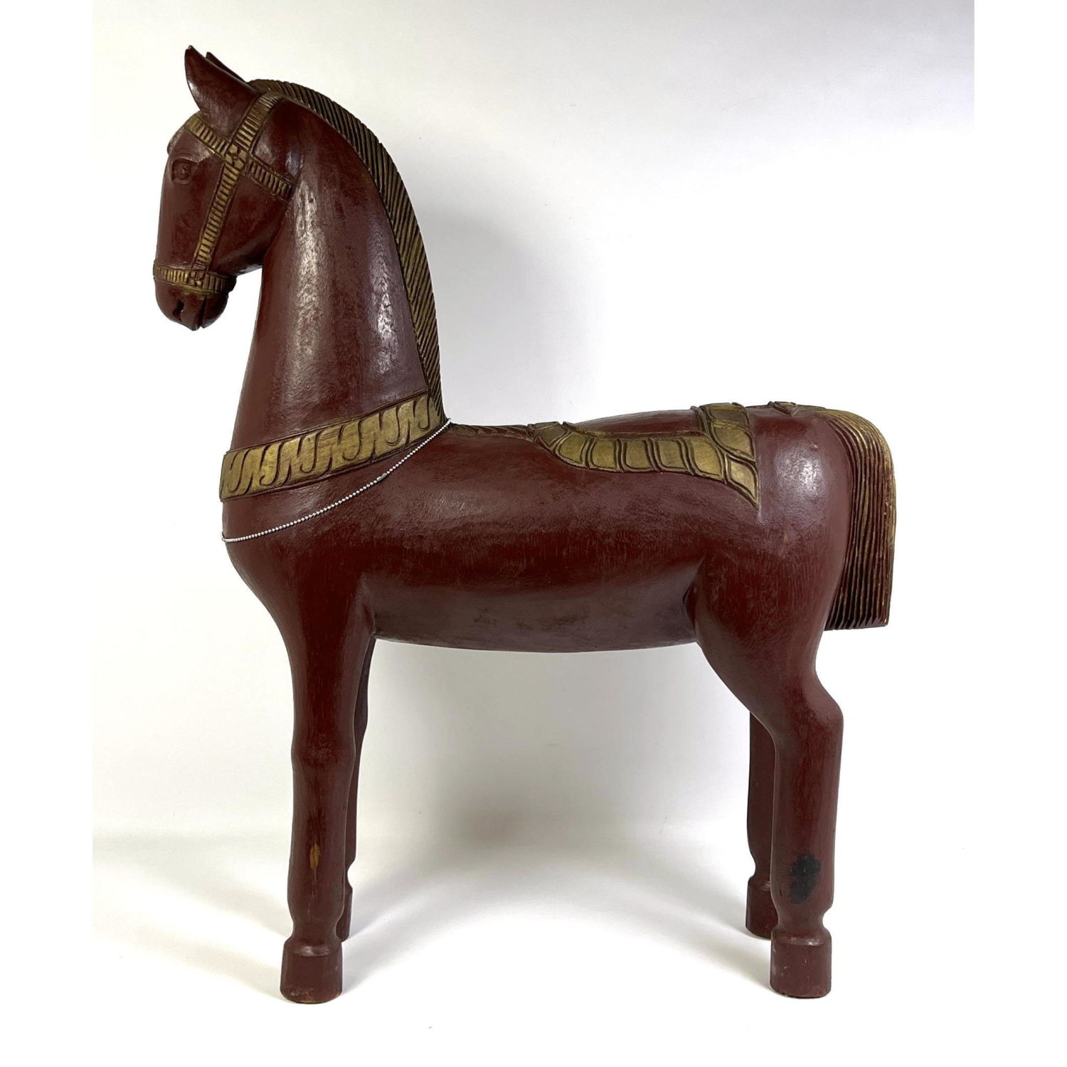 Carved Polychrome Horse Figure