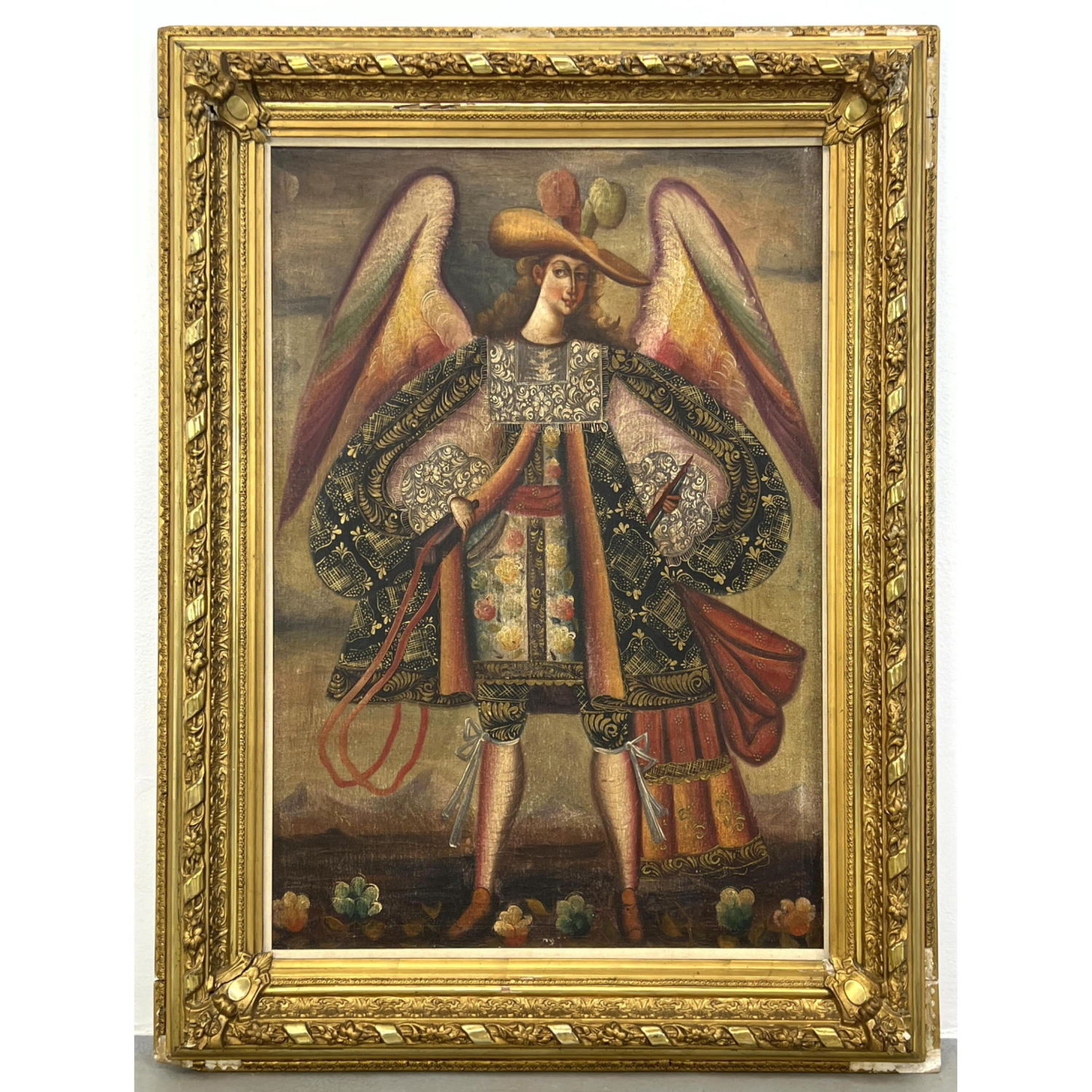 Angel Painting. Richly costumed