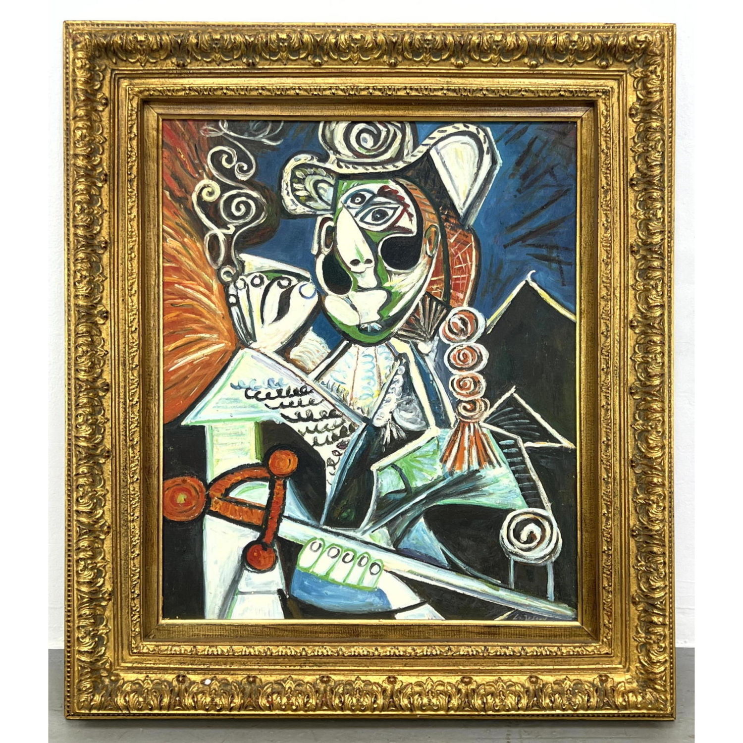 L JETSON Cubist Portrait of Woman  2b9191