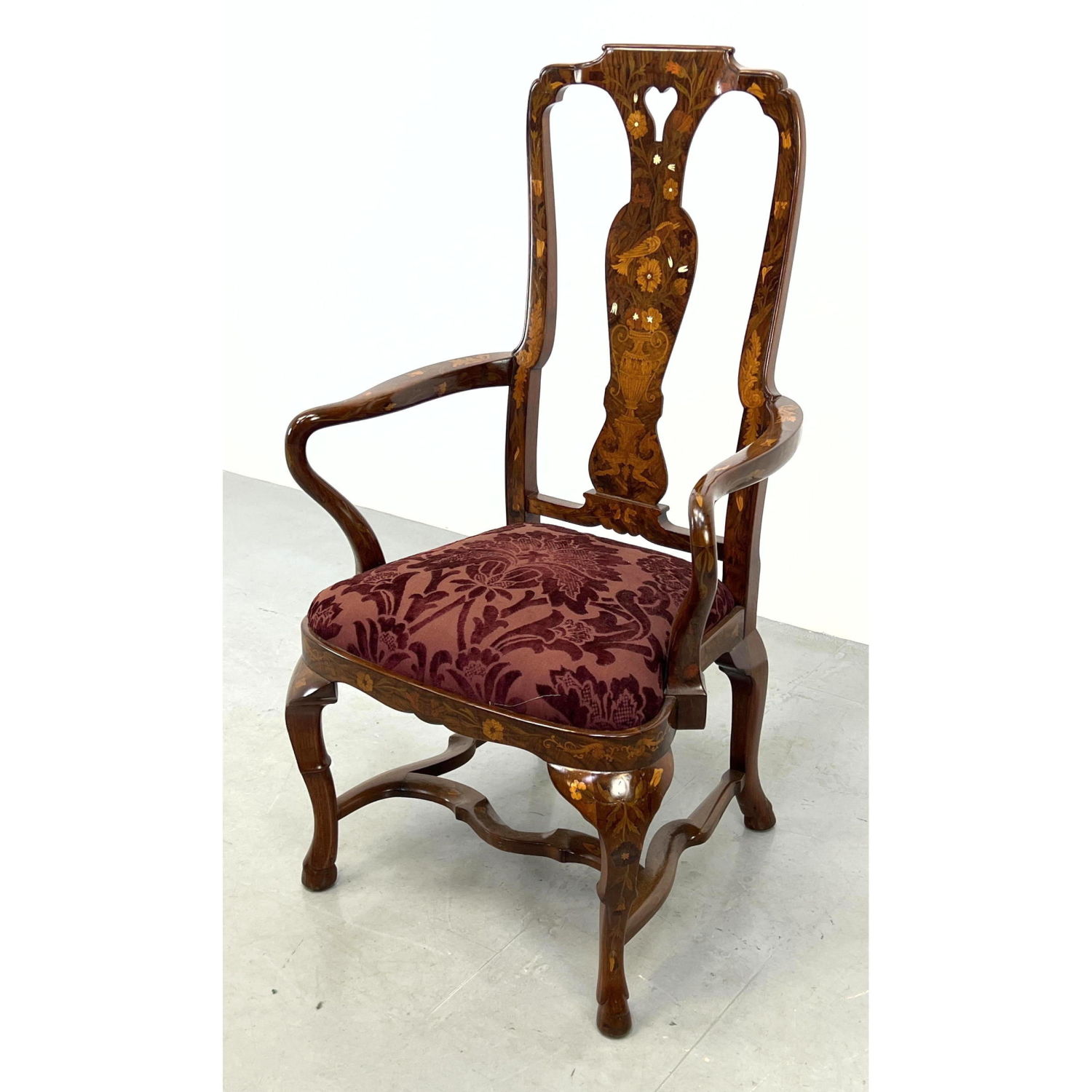 Elaborate Dutch Marquetry Arm Chair  2b9218