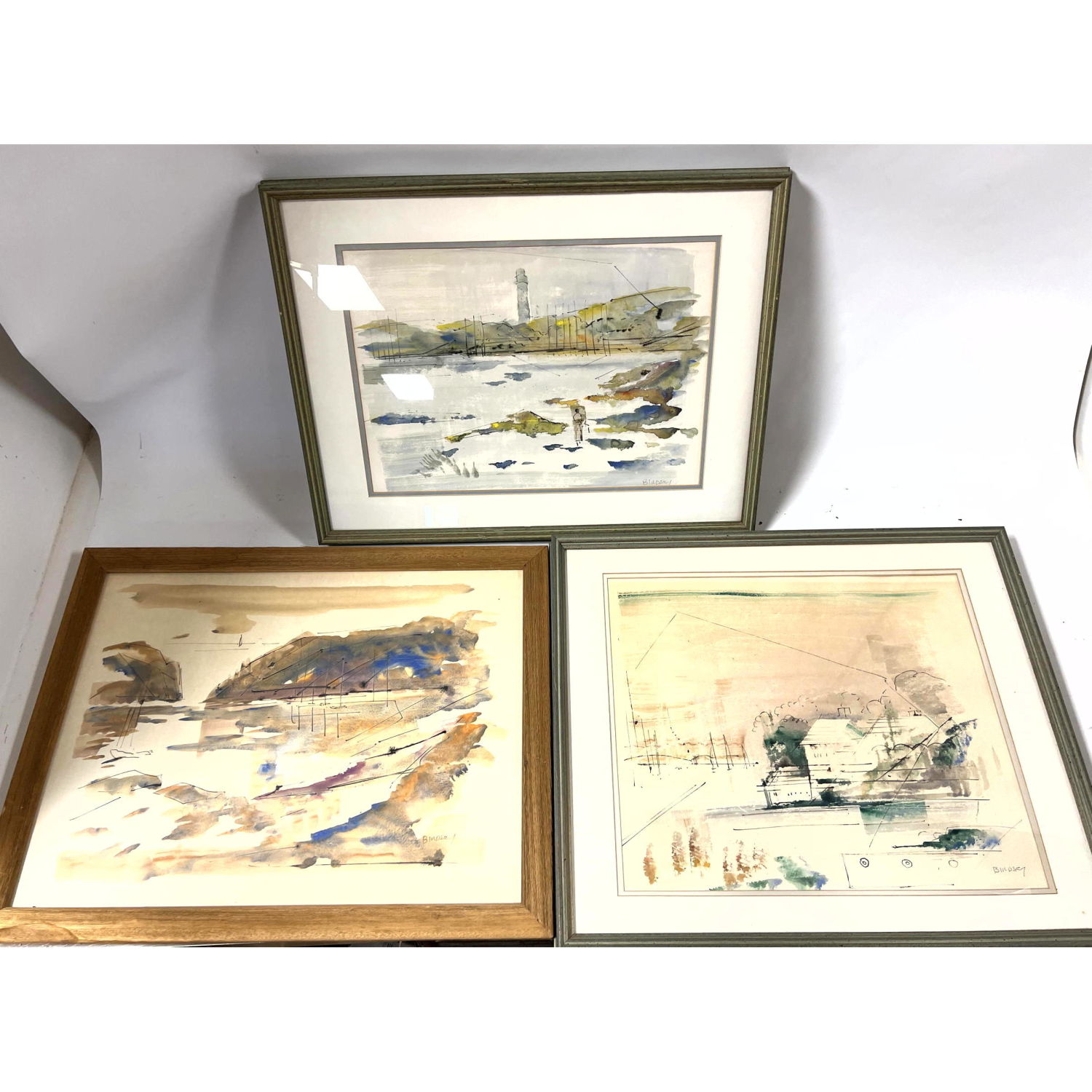 3pc ALFRED BIRDSEY Prints Sketches 2b9219