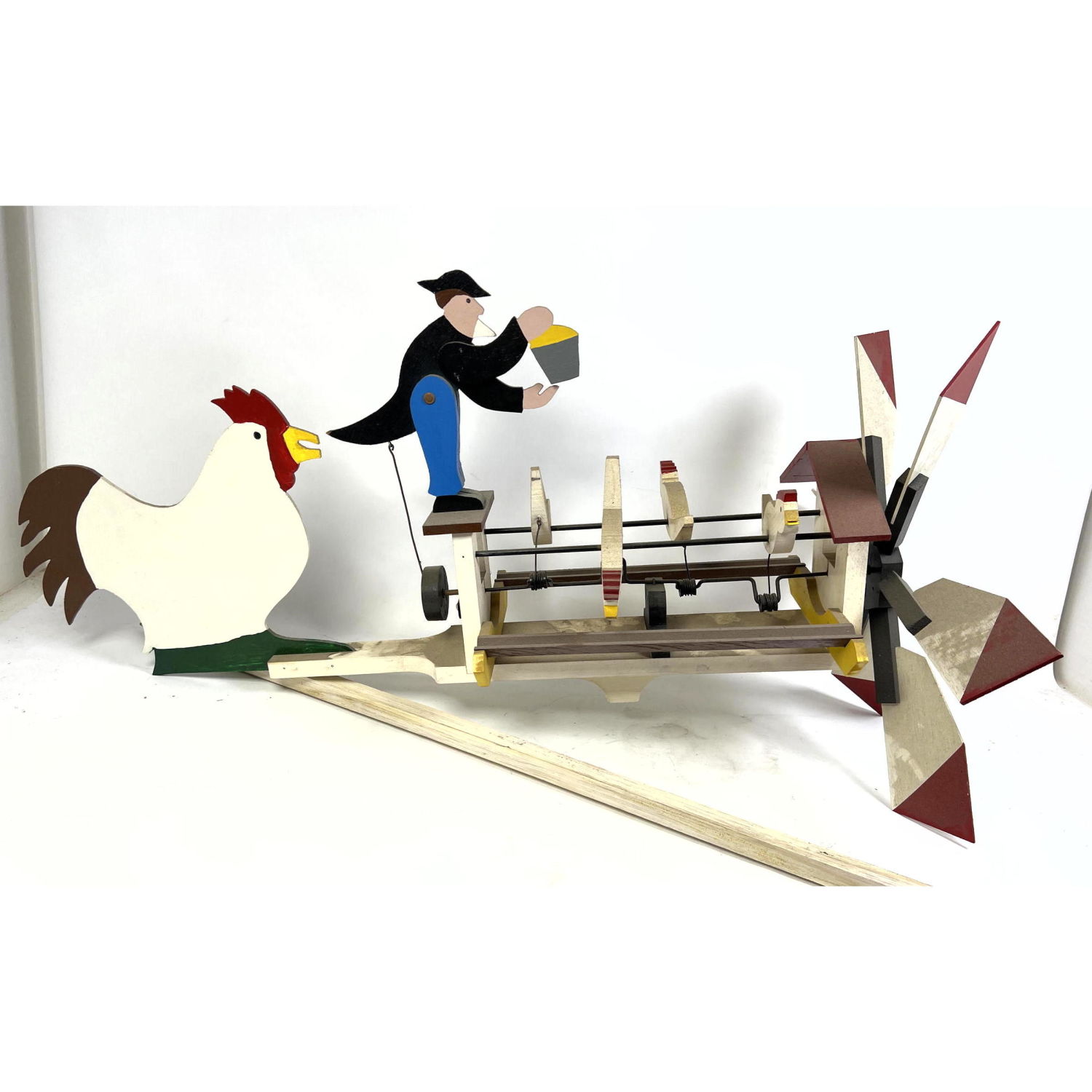 Folk Art Whirligig Weathervane. Farmer