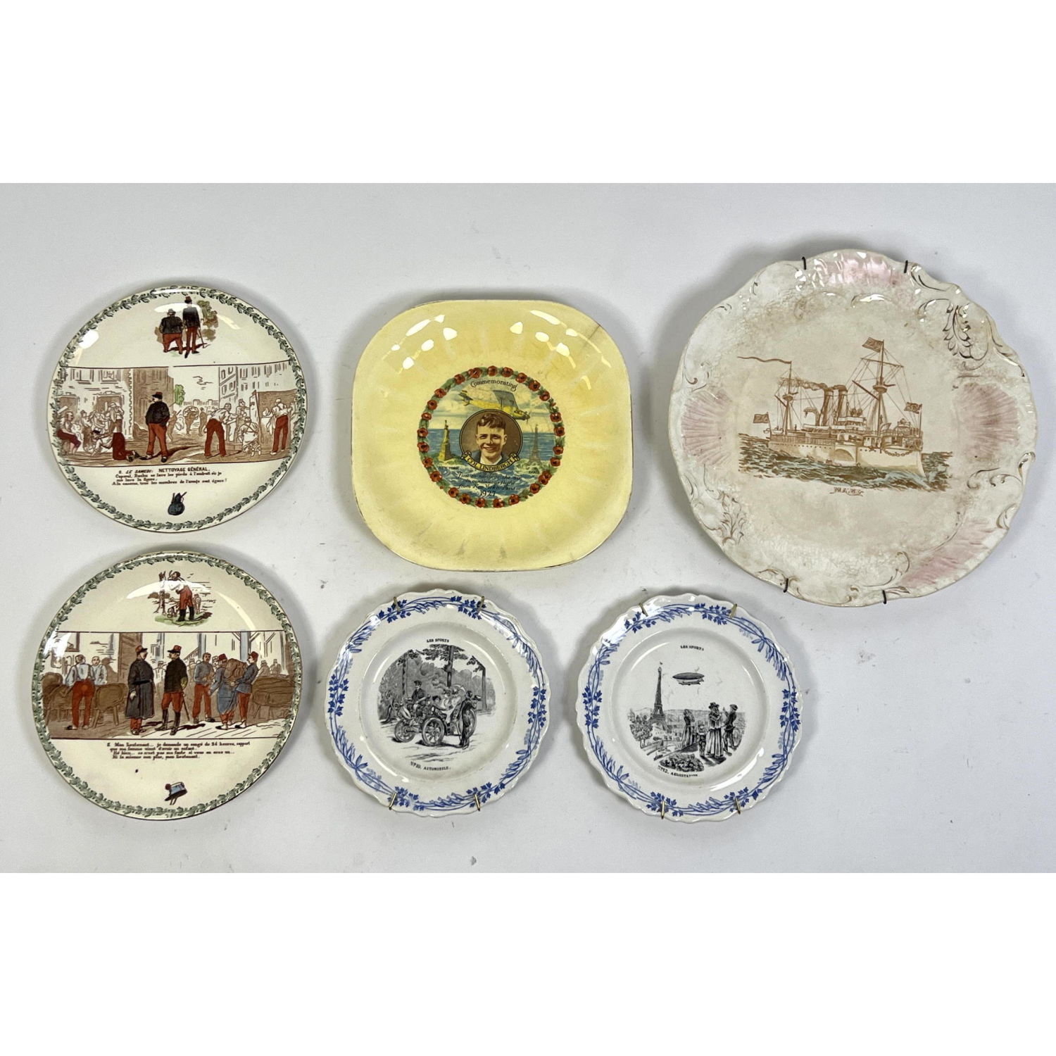 Collection of 6 Souvenir Plates.